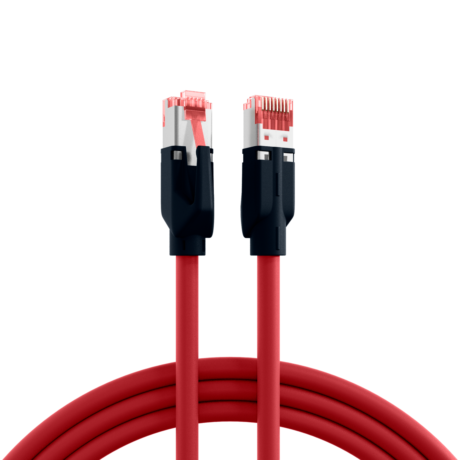 RJ45 Patch Cord Cat.6A S/FTP PUR Draka UC900 TM21 red 50m
