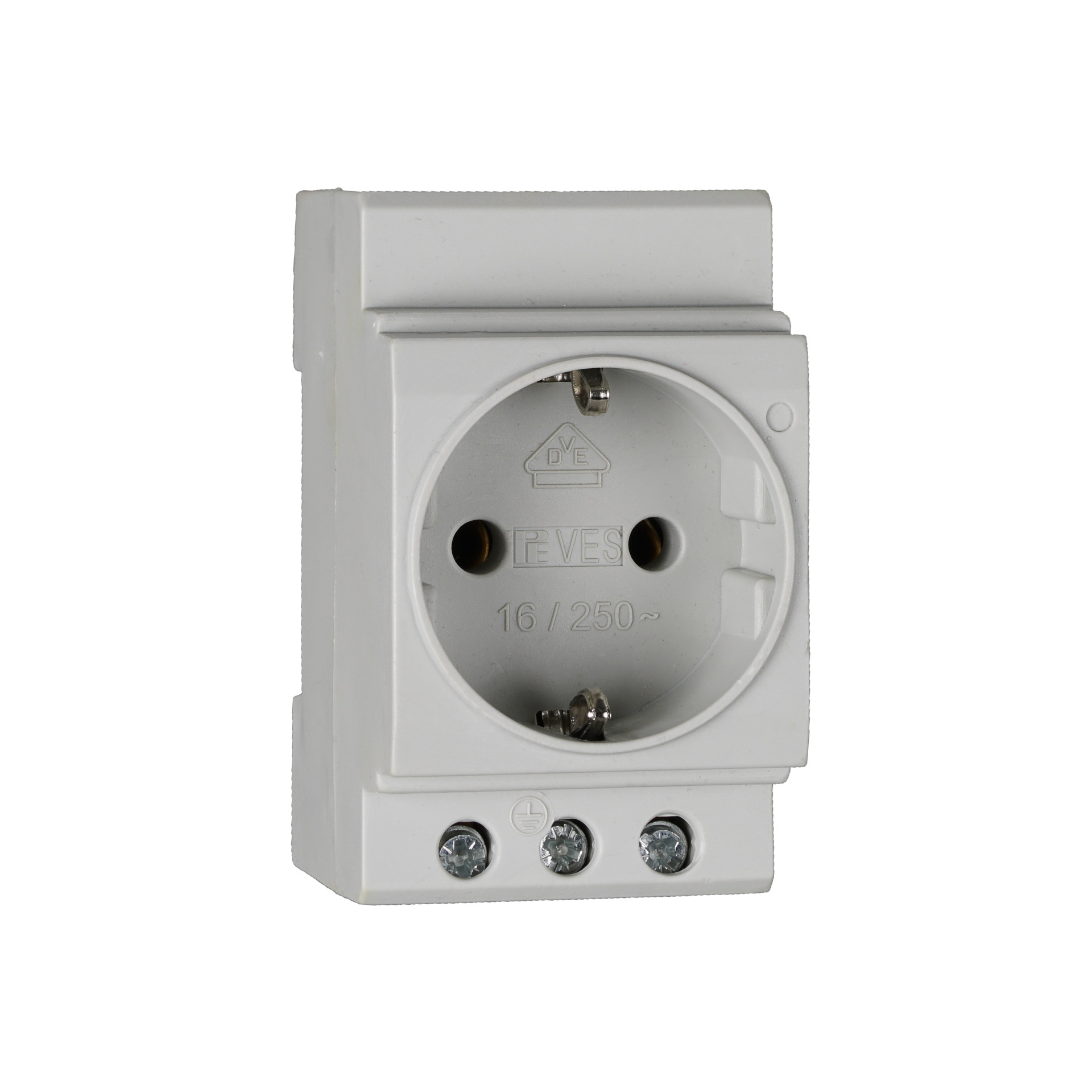 Outlet 1-Way for DIN-Rail, grey