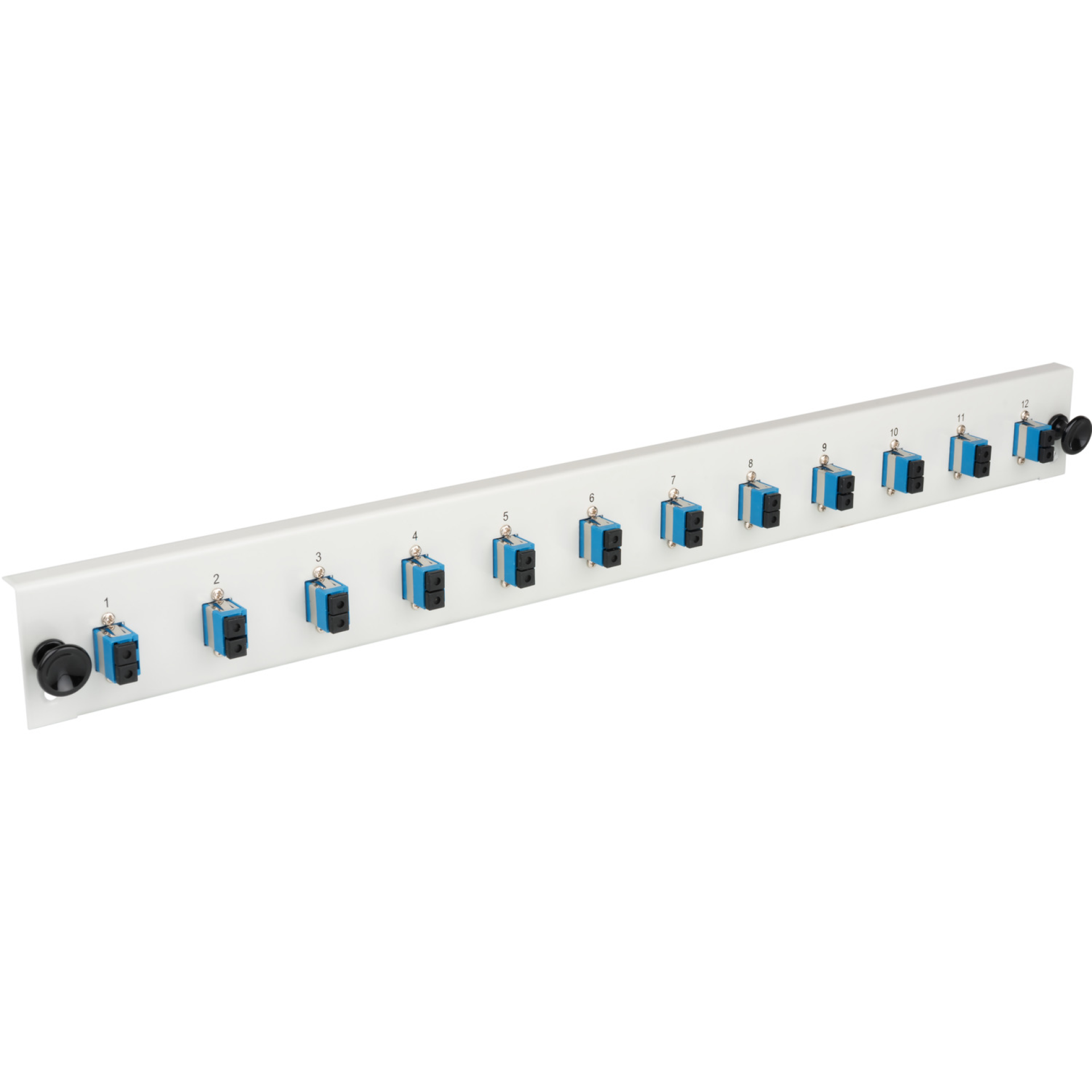 Front panel 24 x SC Duplex/LC Quad vertical, grey