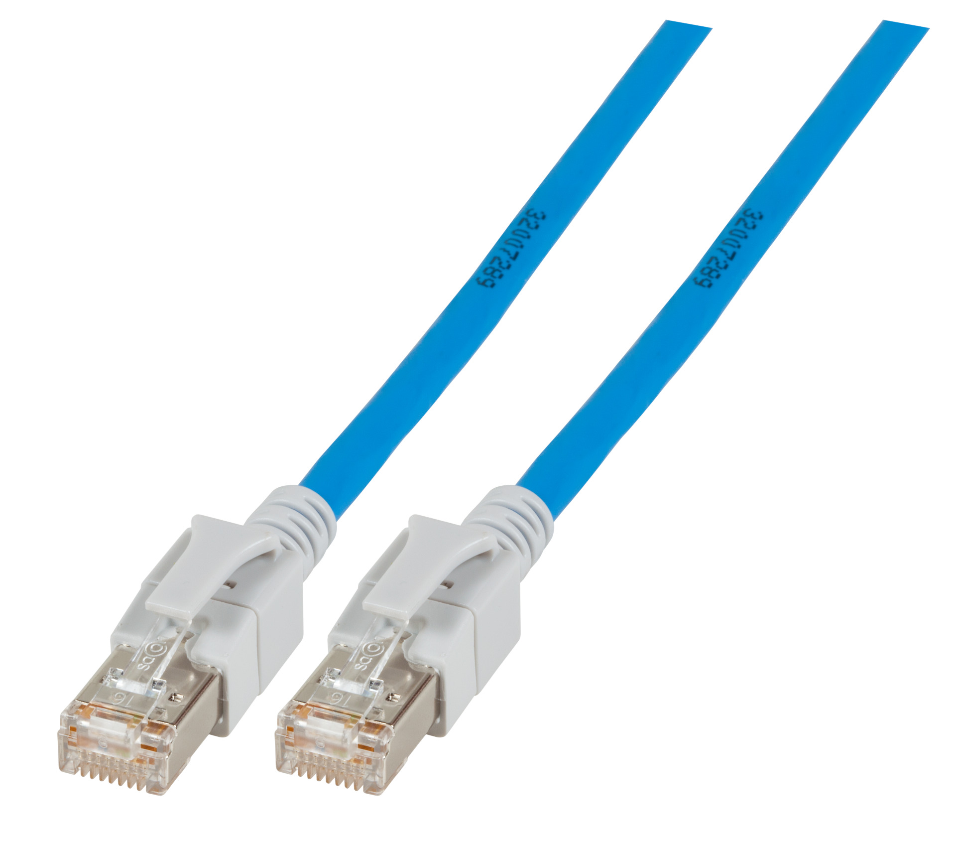 RJ45 Patchkabel S/FTP, Cat.6A, VC LED, 1.0m, blau