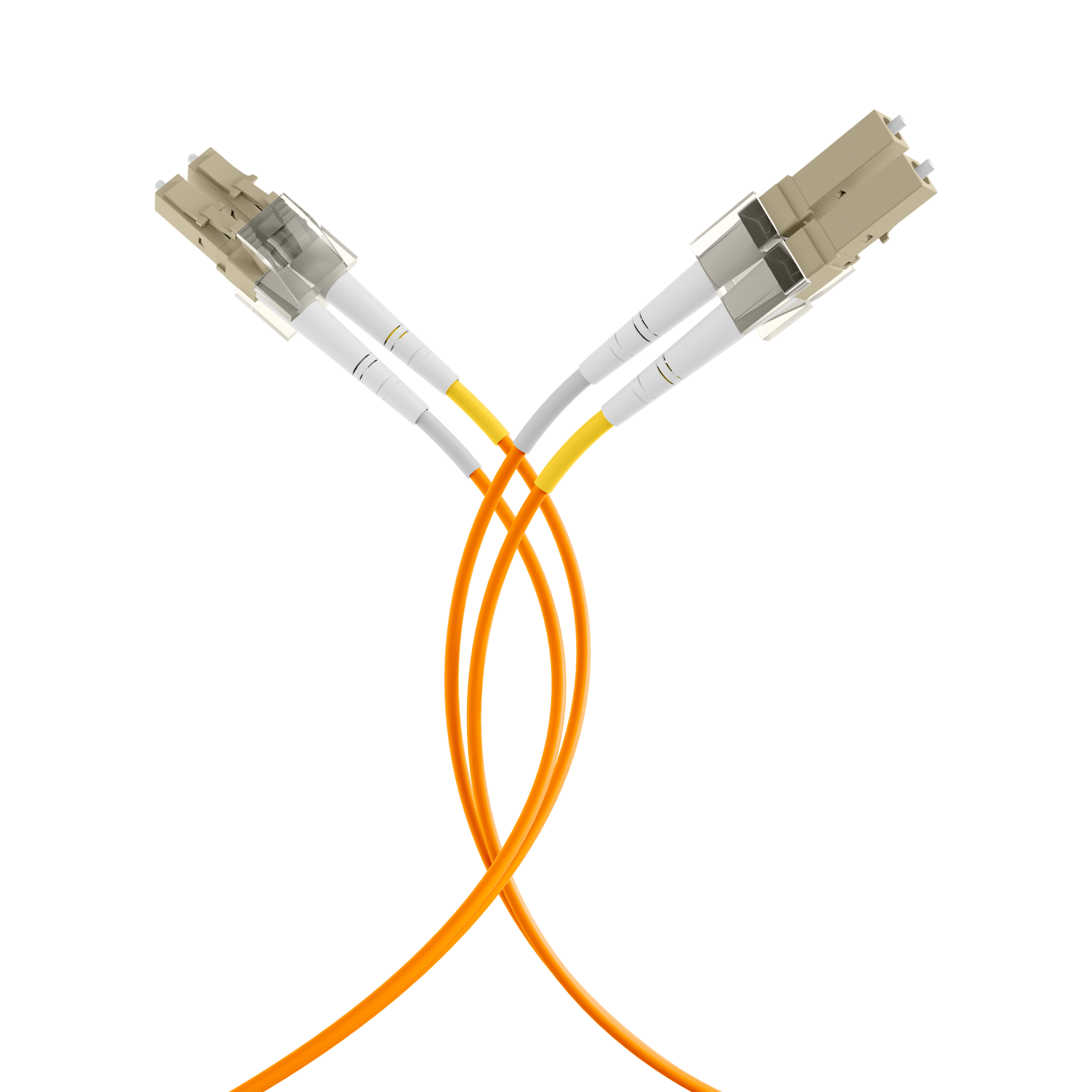 Duplex Patchkabel Flat-Twin LC-LC OM2 25m LSZH 3x5mm orange