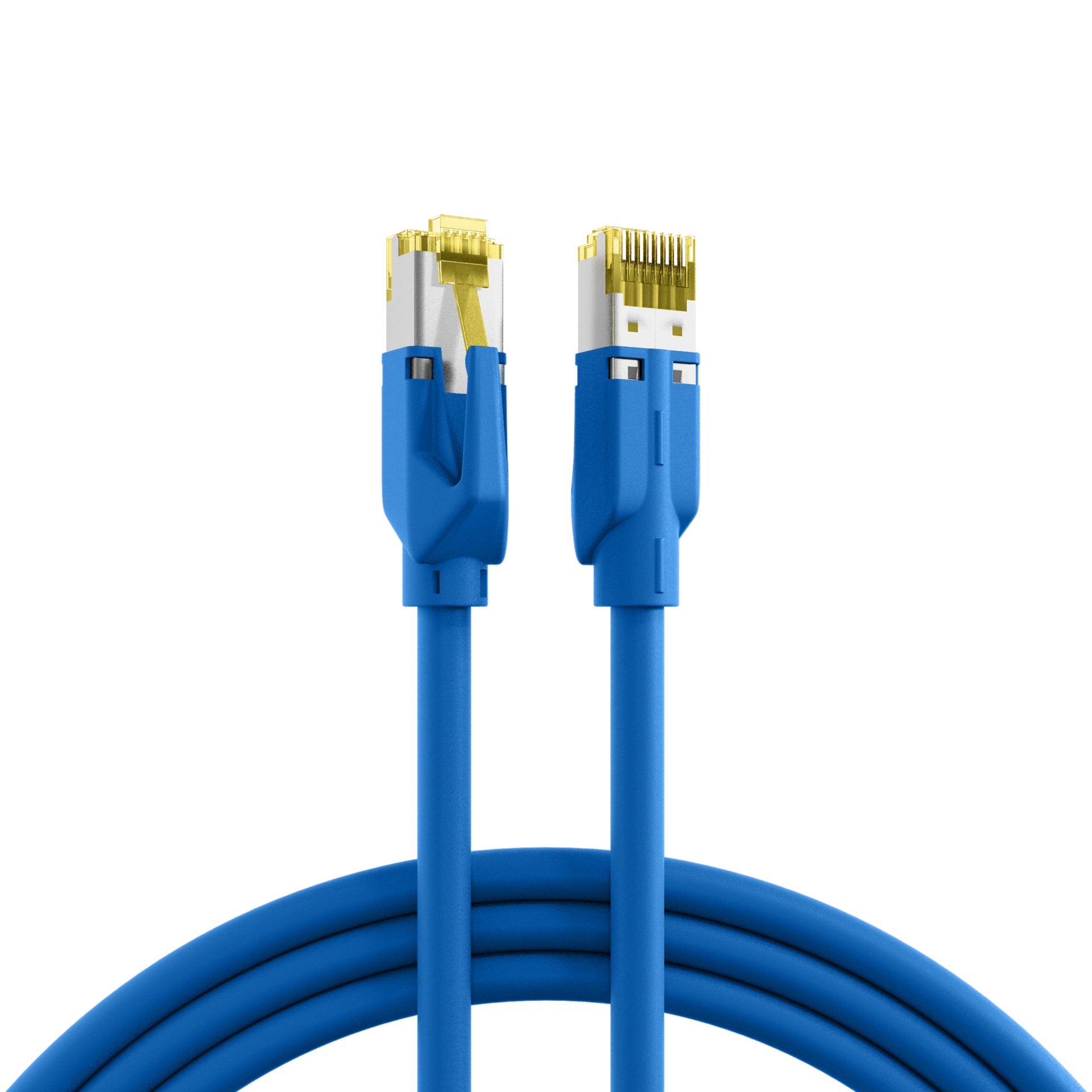 RJ45 Patchkabel Cat.6A S/FTP LSZH  Draka UC900 TM31 blau 0,15m