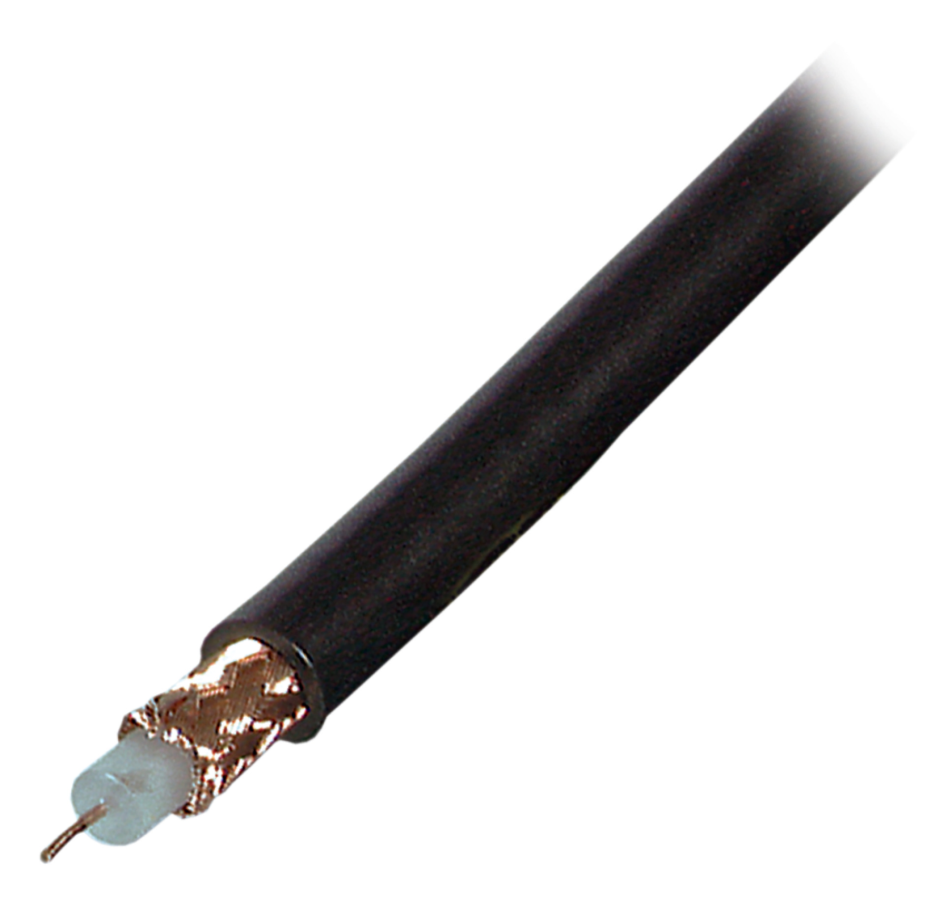 Coax Cable RG58 B/U, 75 Ohm black, MIL C17, 500m