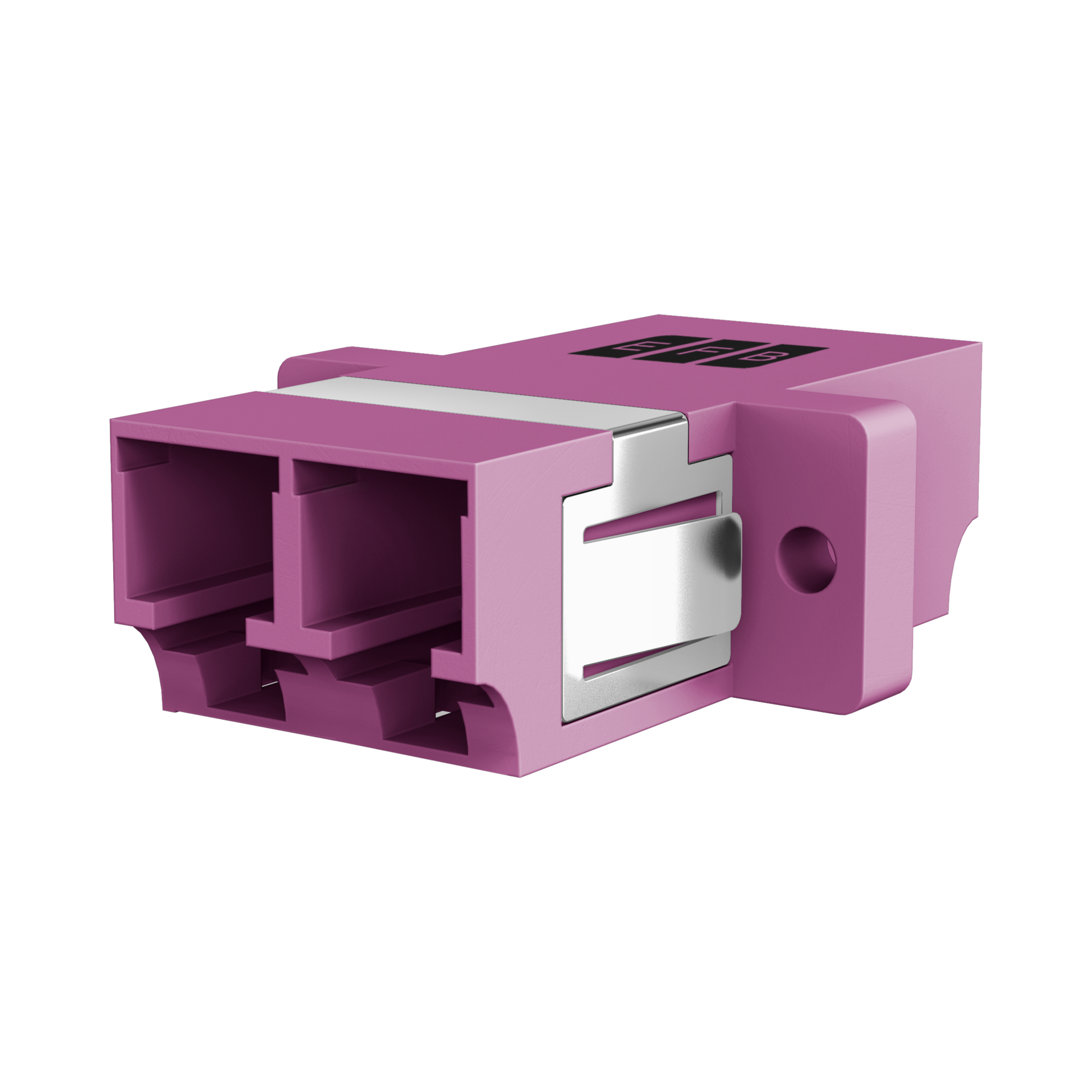 Kupplung LC Duplex OM4 erikaviolett