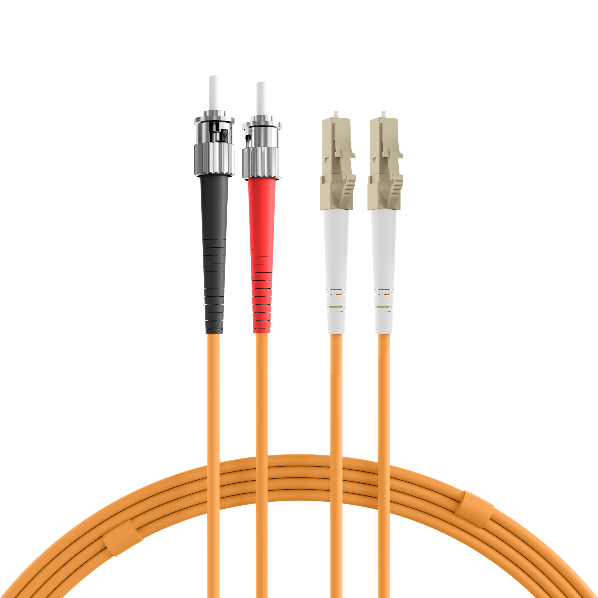 Duplex Patchcable LC-ST OM1 1m LSZH 2mm orange