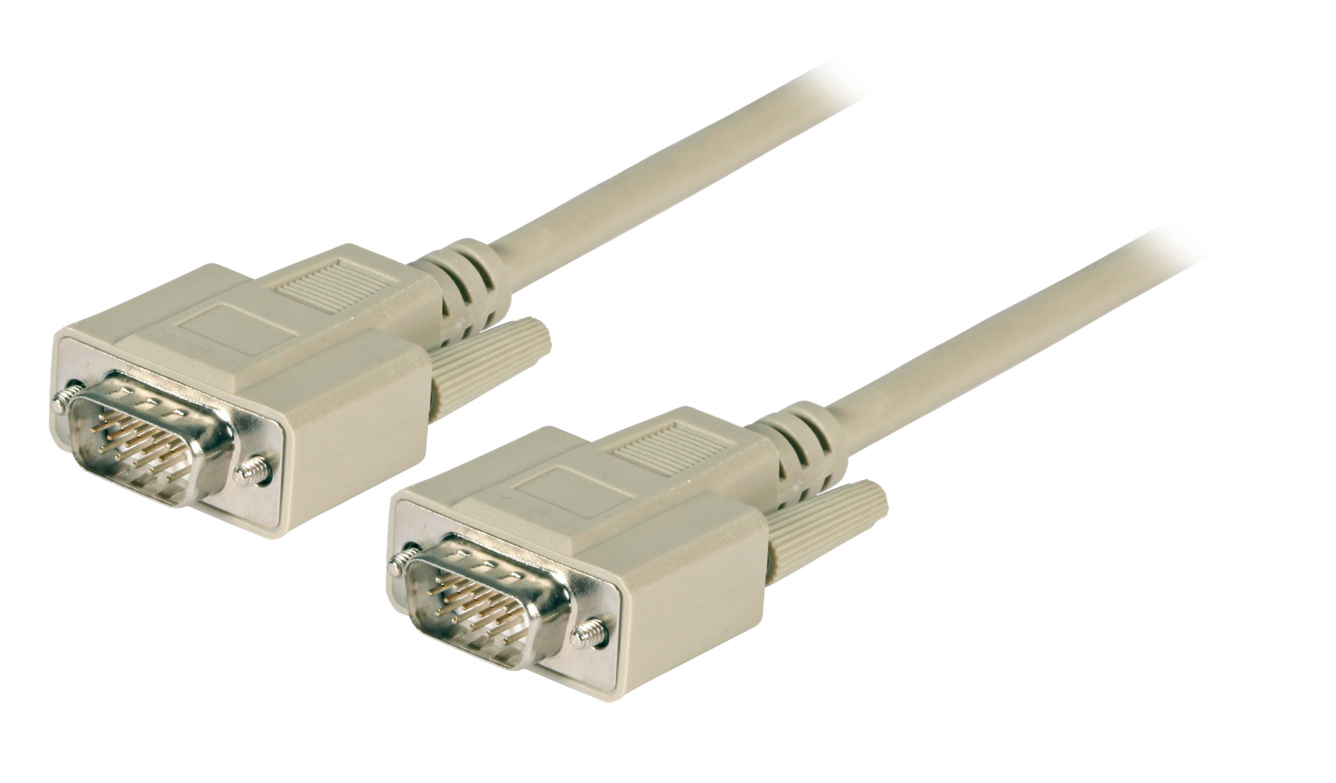 VGA Anschlusskabel, 2x HD-DSub 15, St.-St., 2,0m, beige
