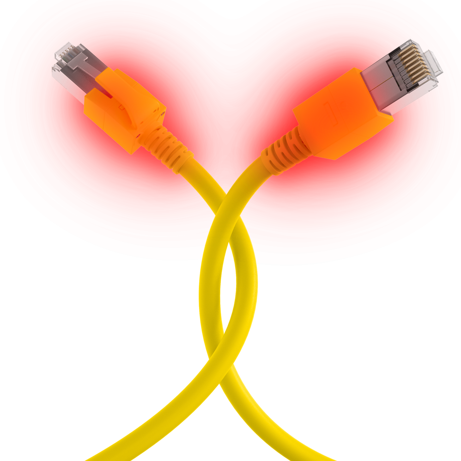 RJ45 Patch Cord Cat.6A S/FTP FRNC VC LED yellow 10m