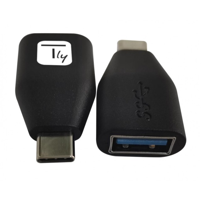 Adapter USB-C M to USB-A F, schwarz