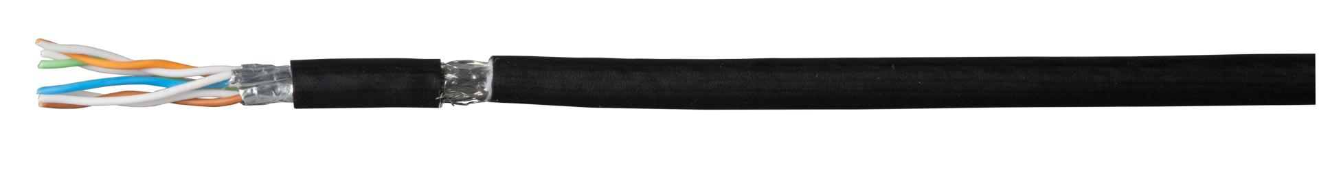 PATCH PRO FLEX CAT7  Kabel,PUR/Gummi, schwarz RAL9005, 100m Ring