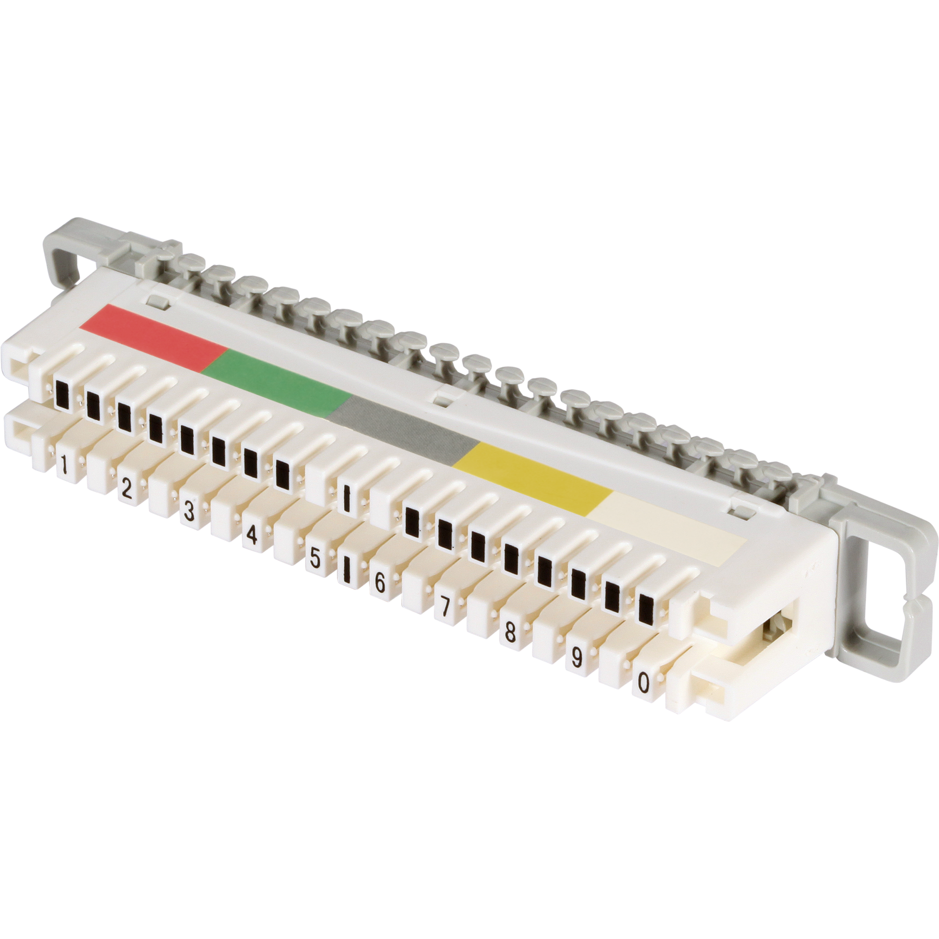 LSA-Trennleiste 2/10 zu 10DA mit Farbcode