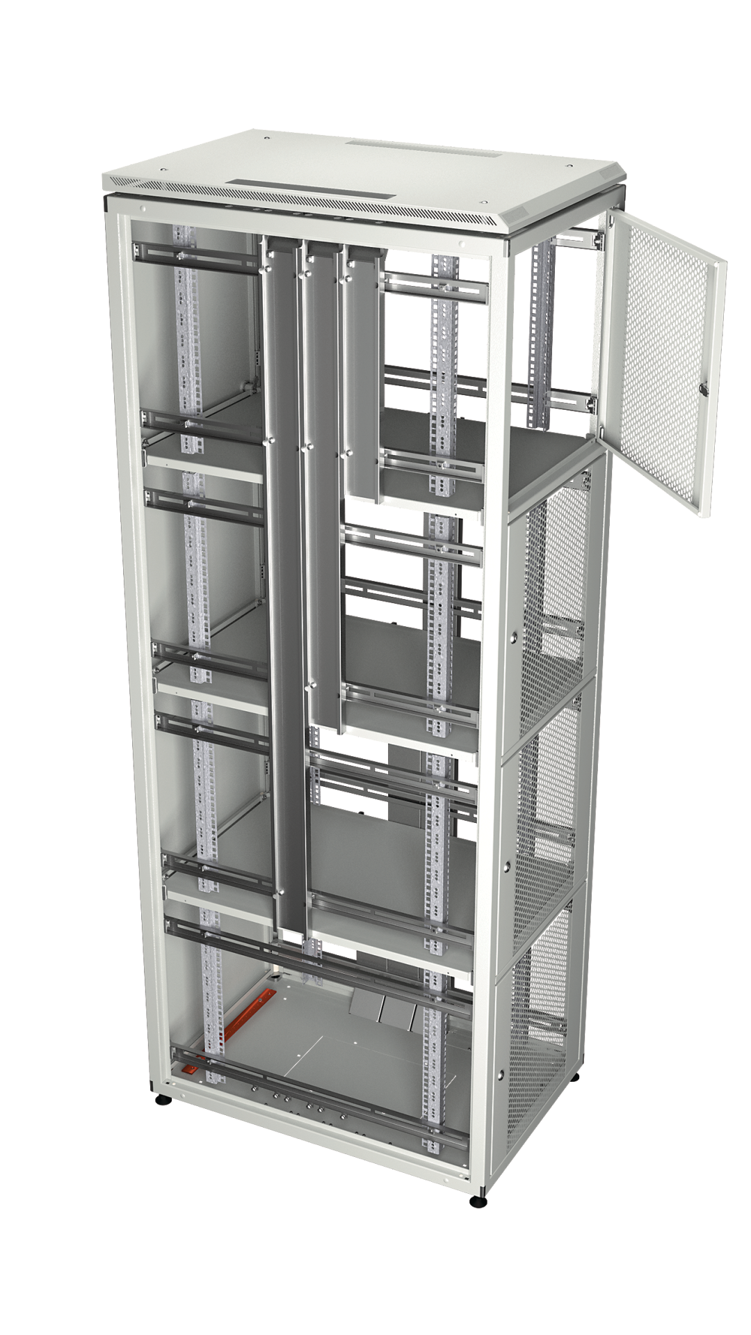 Co-Location Rack PRO, 1 x 42HE, 800x800 mm, F+R 1-tlg. perforiert, RAL9005