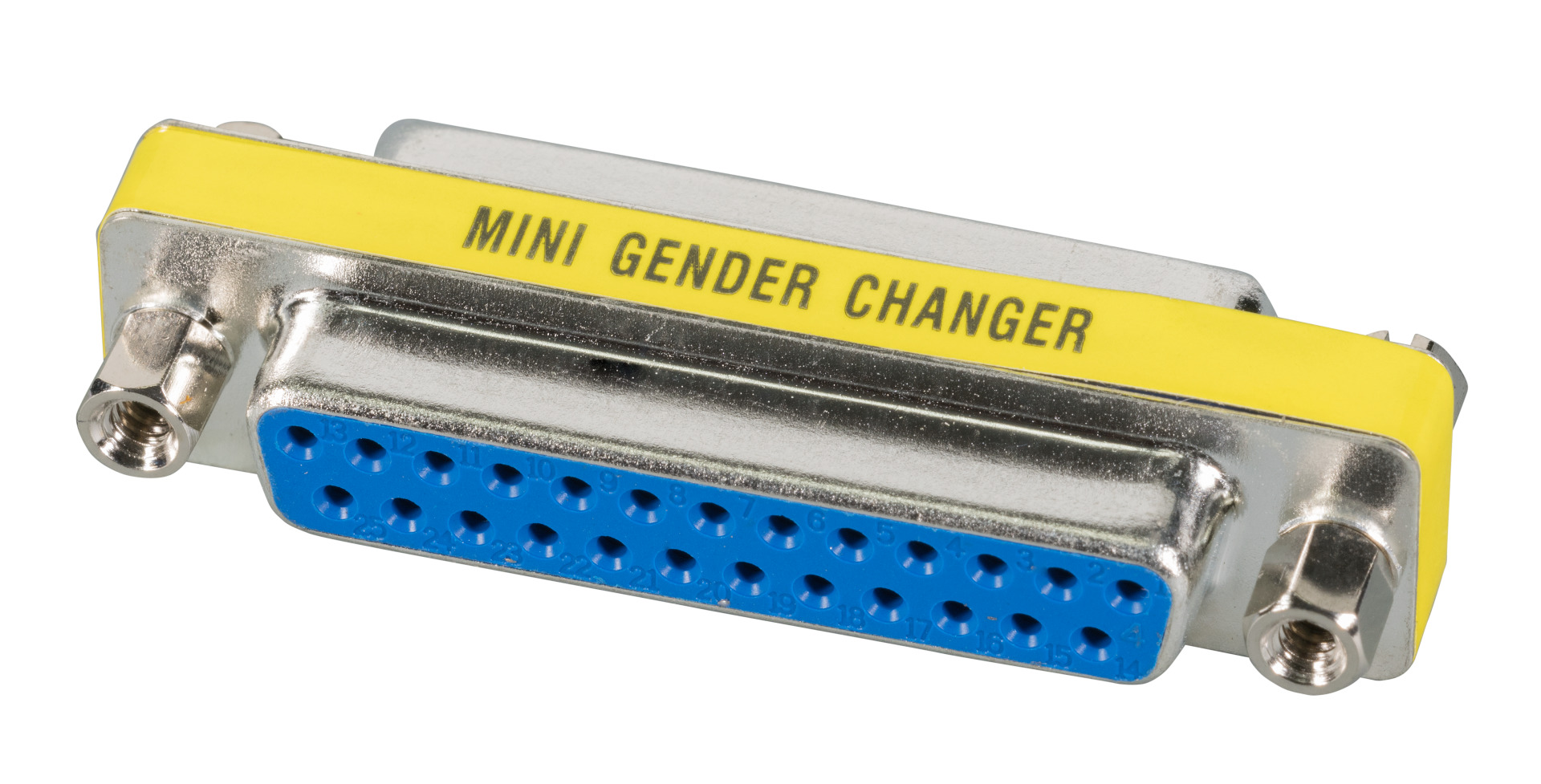 Mini Gender Changer, DSub 25, F-F