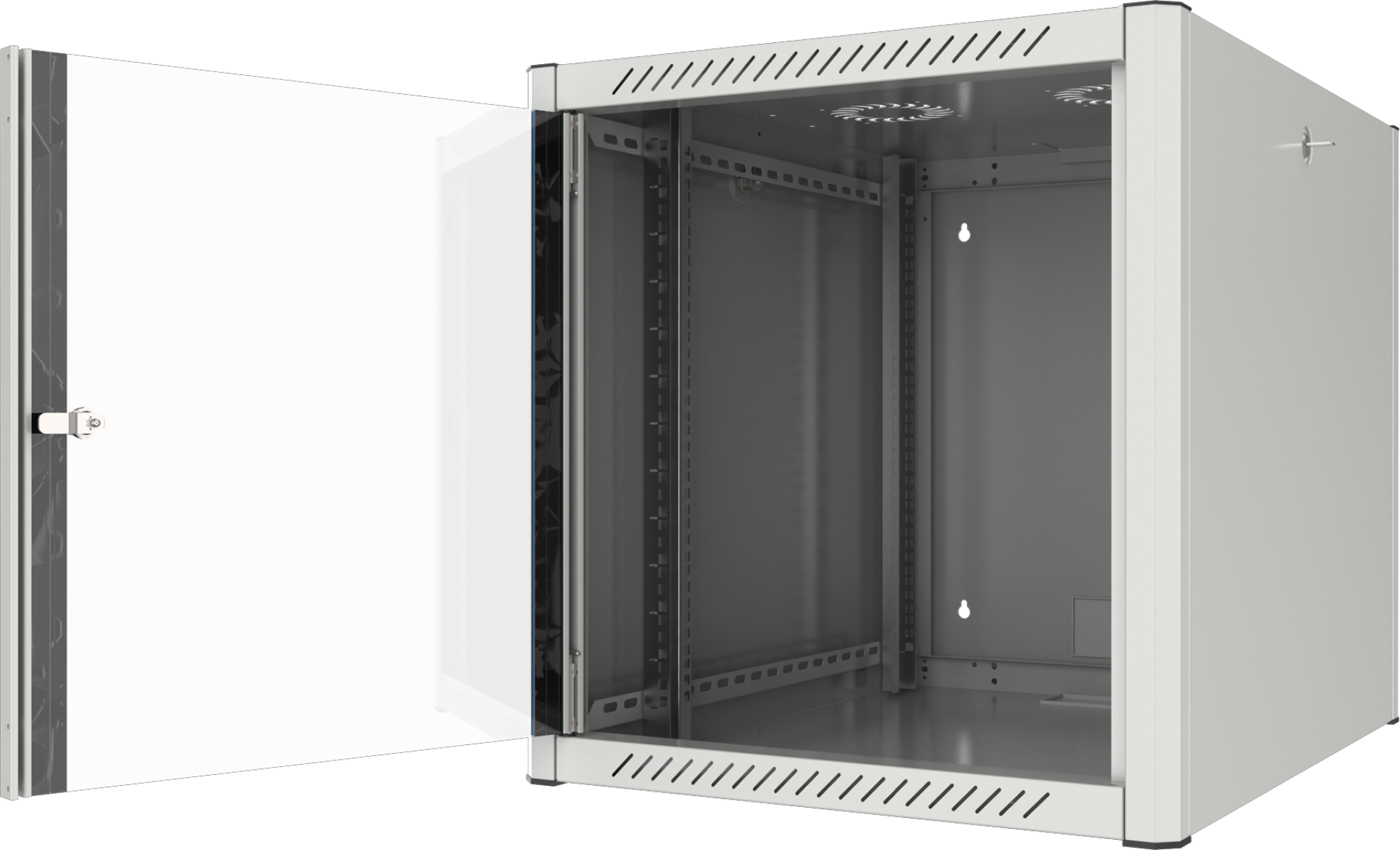 19“ Wandgehäuse 26HE, fest, Tiefe 800 mm, RAL7035
