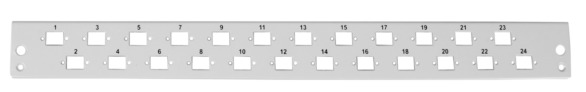 Front panel 1U 24xE2000®Duplex, E2000® Compact (RDM) new Version