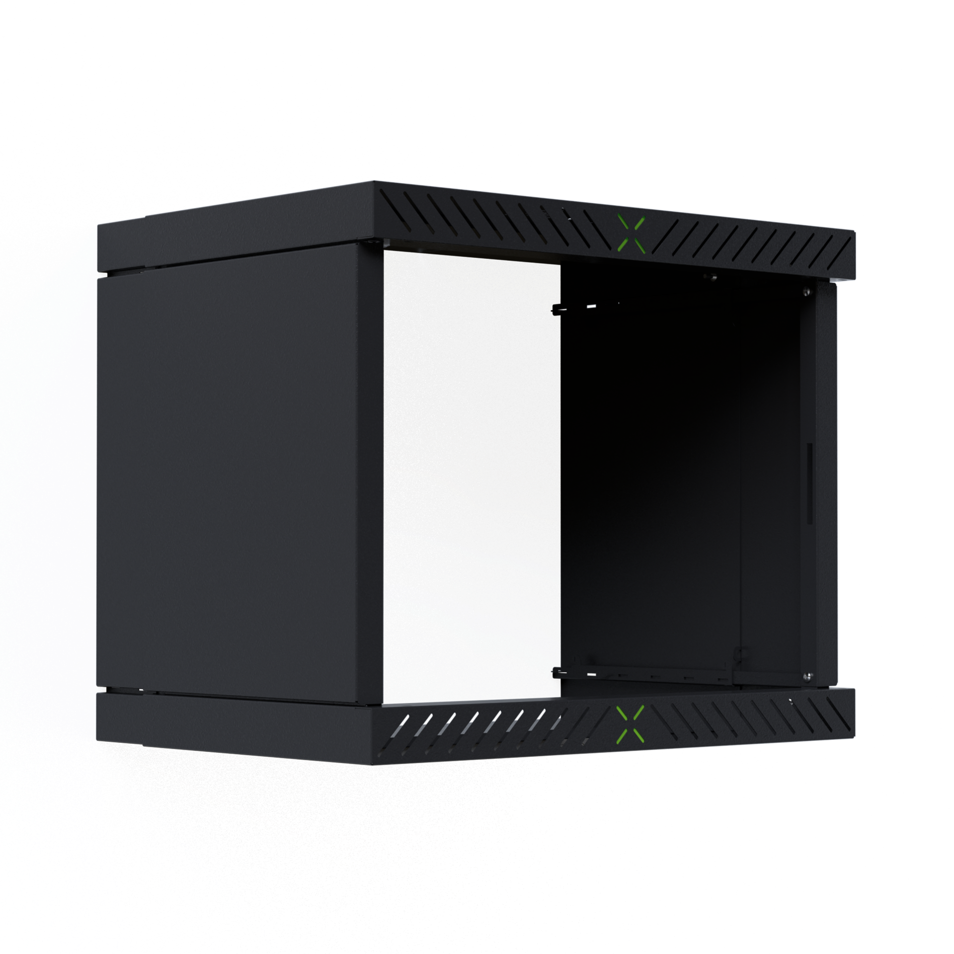 Verkleidung für X-Rack Wandgehäuse ohne Tür 9HE schwarz RAL9005 2/3