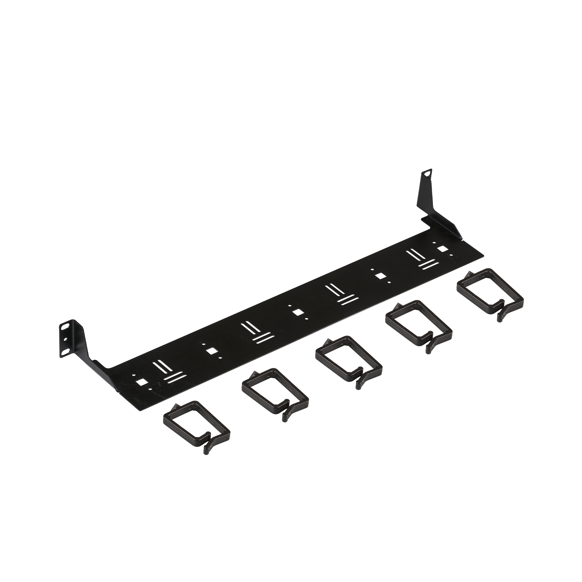 19" 0U Cable Routing Bracket, 5 Brackets, RAL9005