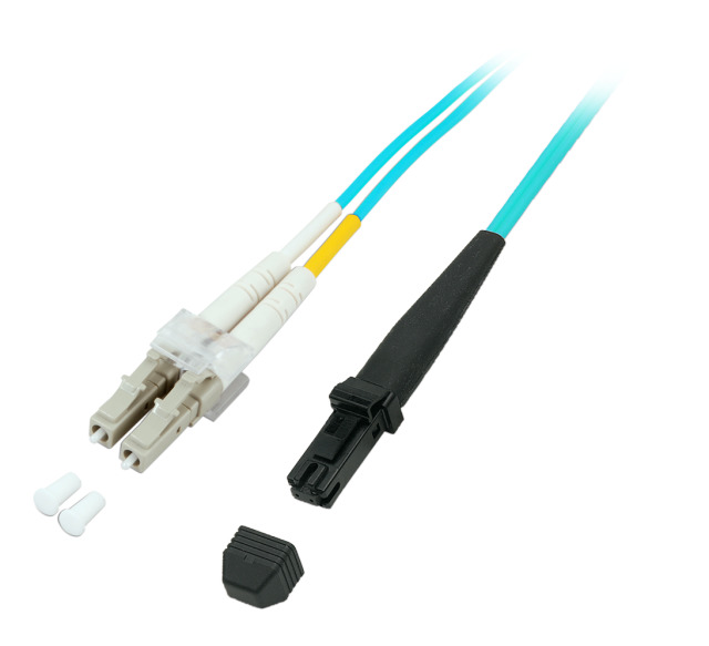Duplex Patchkabel LC-MTRJ OM3,3m LSZH 2mm aqua