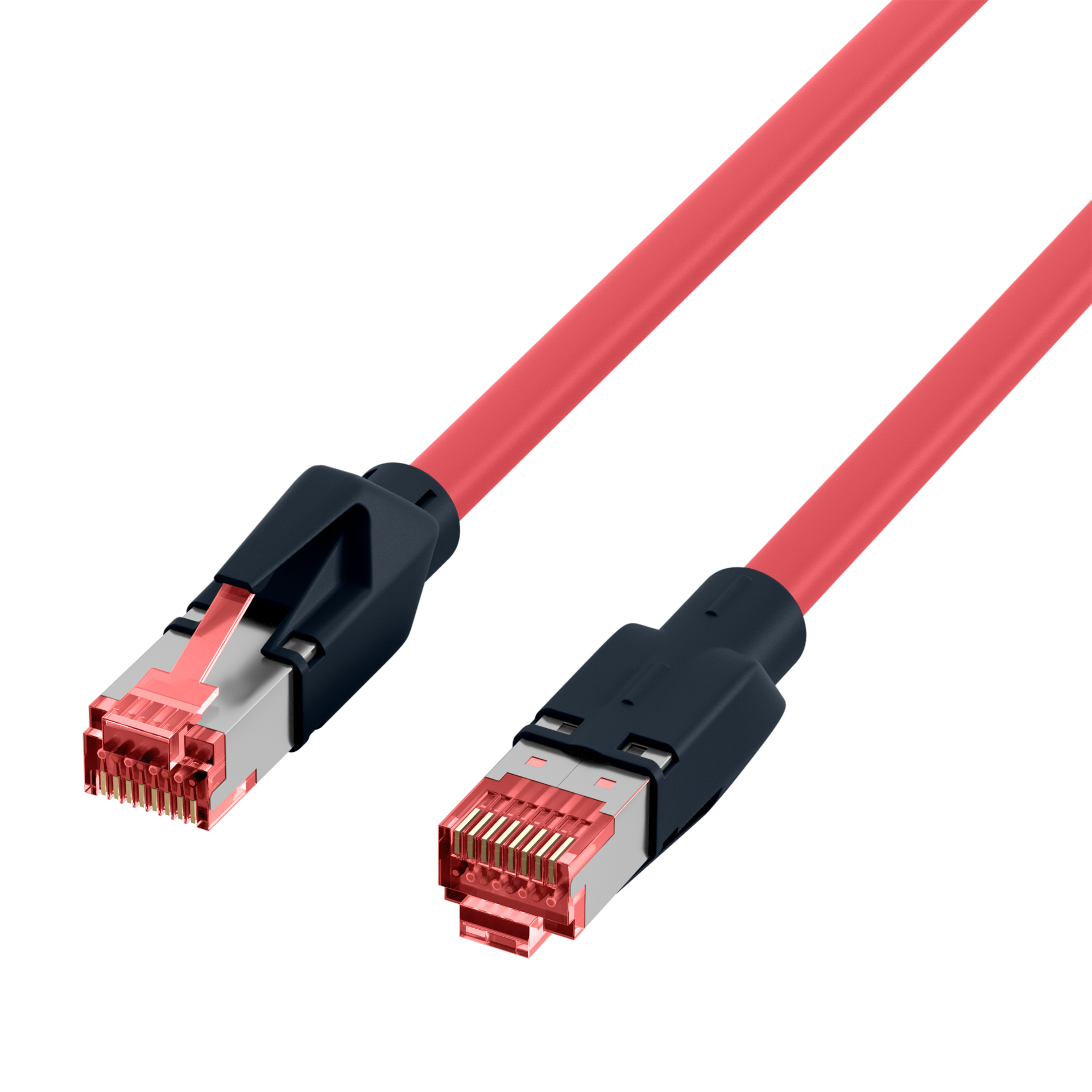 RJ45 Patch Cord Cat.6A S/FTP PUR Draka UC900 TM21 red 10m