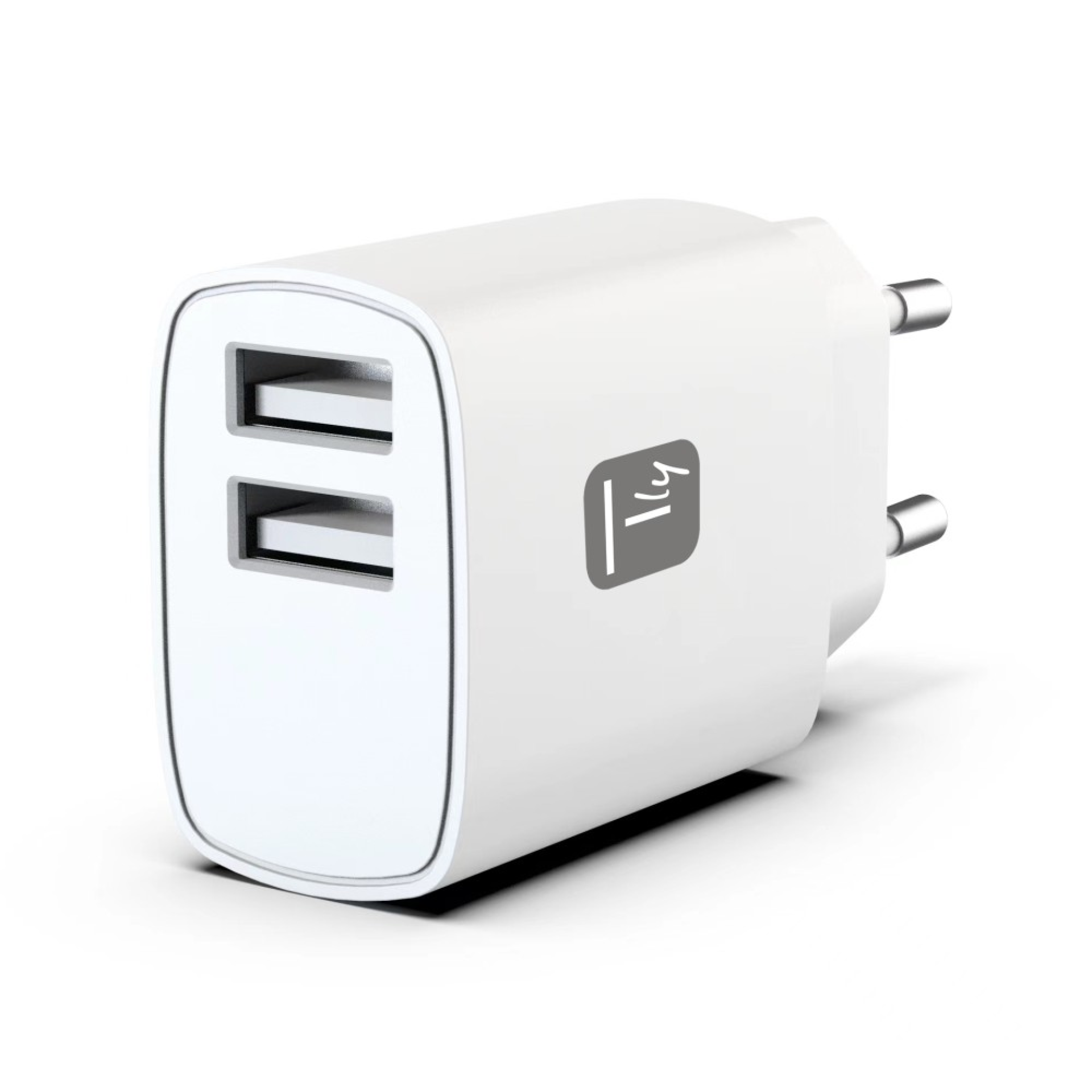 Ladegerät 2x USB-A 12W weiß