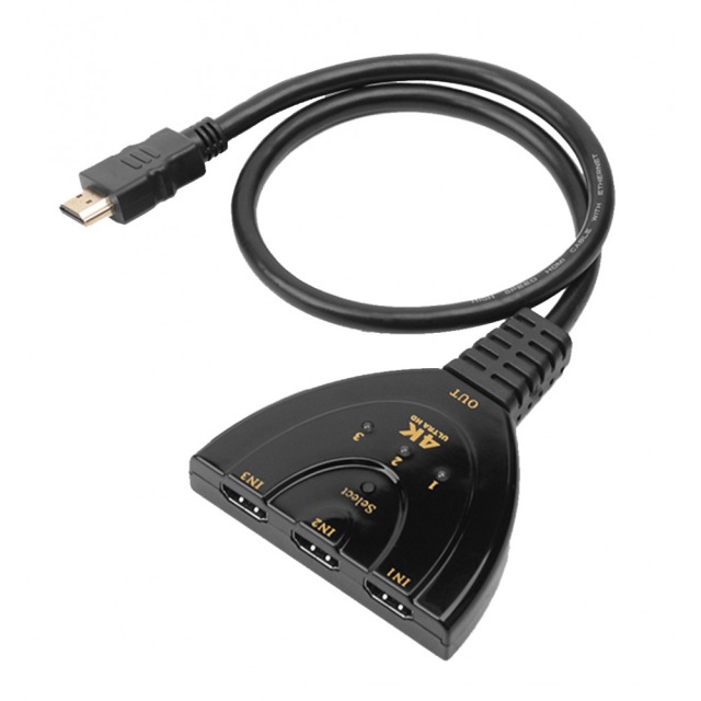 HDMI Switch 3x1 4K Pigtail 0,5m