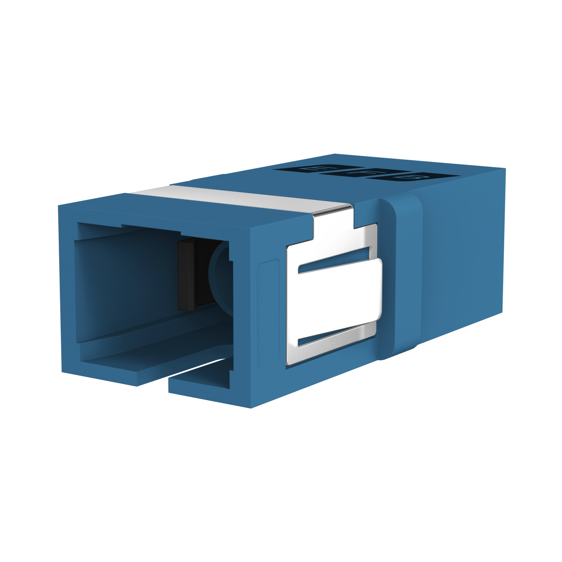 Adapter  SC Simplex OS2 blue flangeless