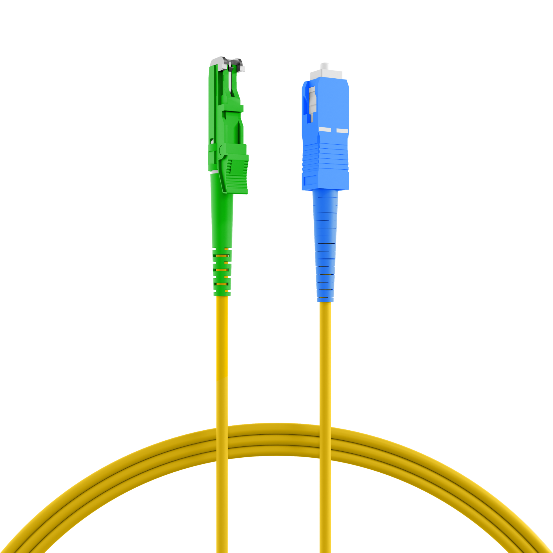 R&M Simplex Patchcable E2000™/APC-SC OS2 7,5m LSZH 3mm yellow G657A1 Grade C