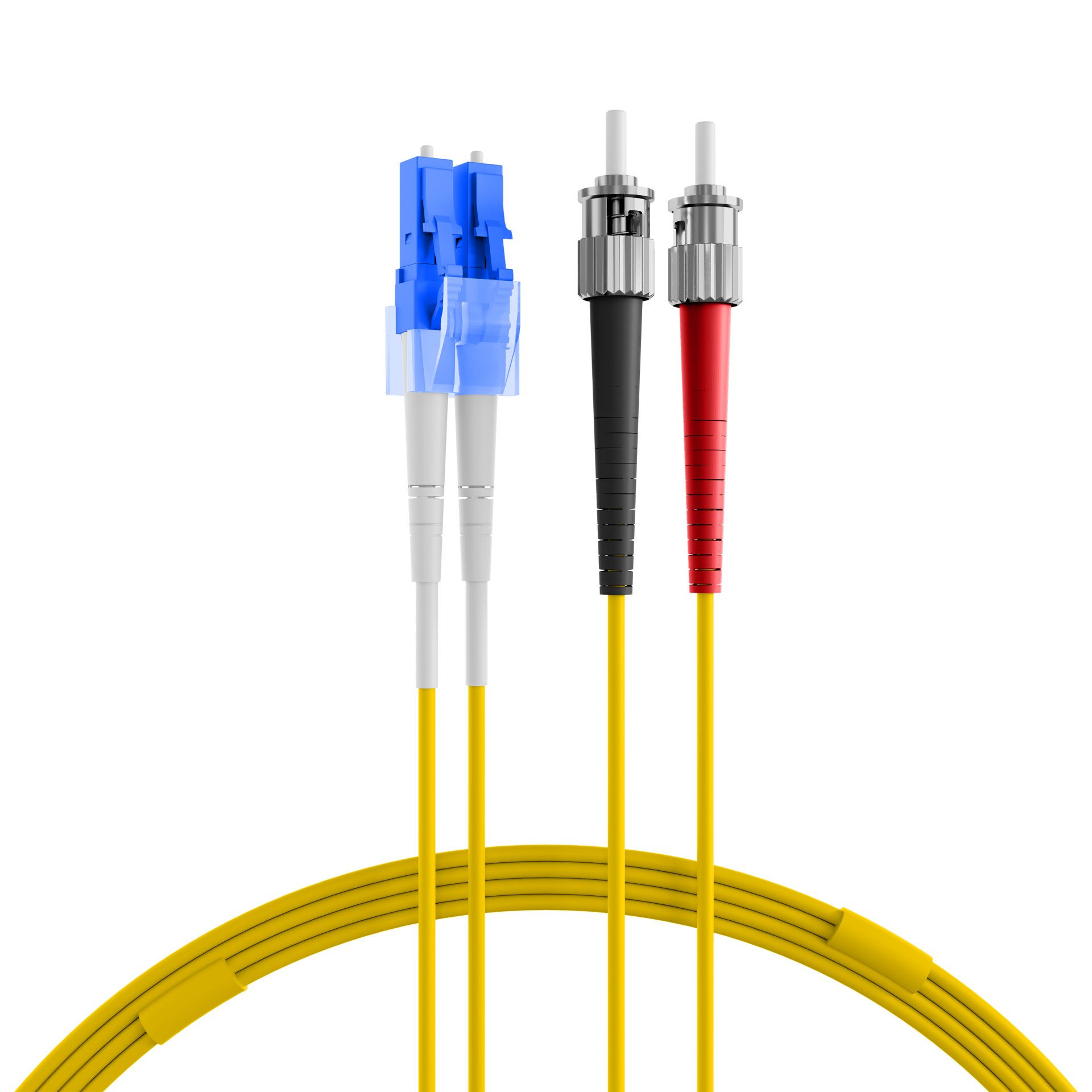 Duplex Patchkabel LC-ST OS2 G652D 3m LSZH 2mm gelb