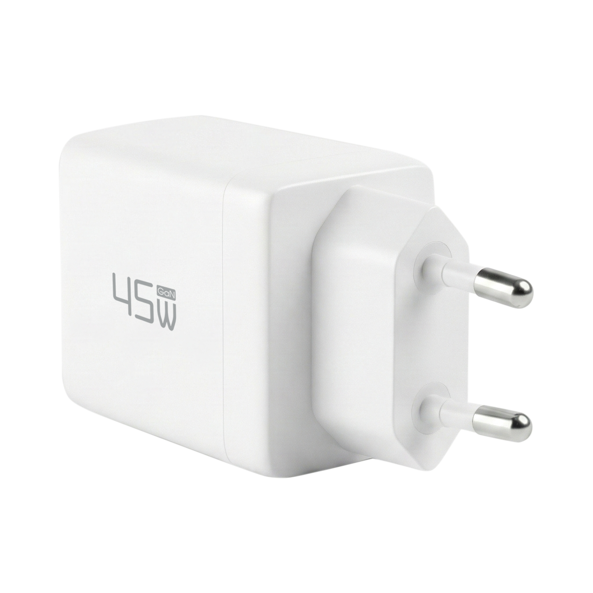 Ladegerät 45W 2x USB-C Set PD3.0 GaN QC3.0 inkl. 2m USB-C Ladekabel weiß