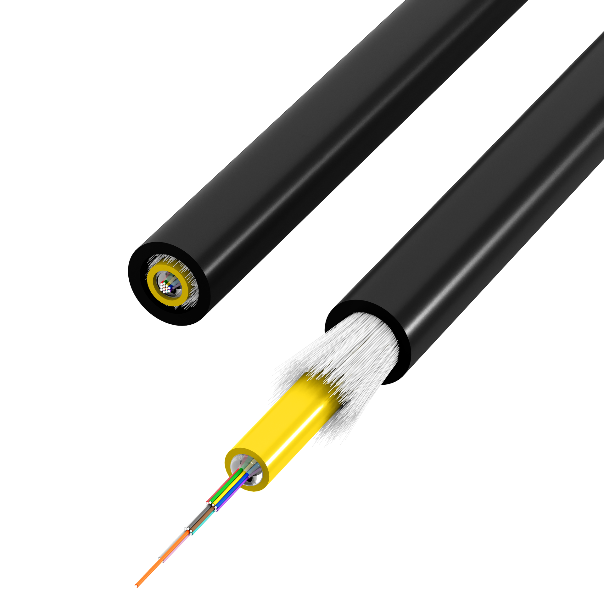 INFRALAN® U-DQ(ZN)BH OM4 4G (1x4) Eca 3000N LSZH schwarz 7,5mm