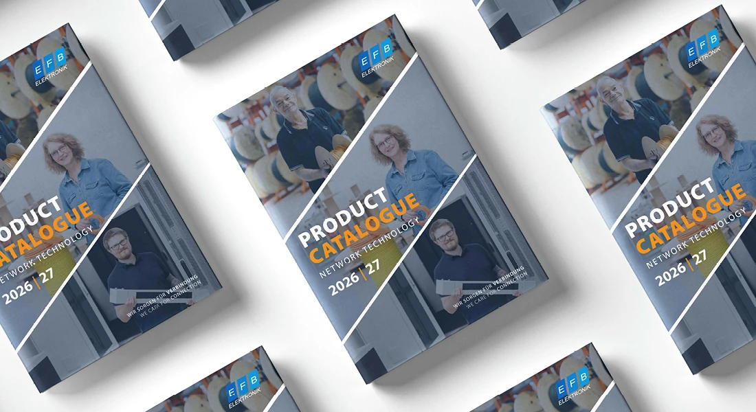 Several EFB-Elektronik product catalogs 2026 side by side