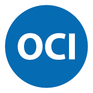 Icon: Text "OCI" auf blauem Hintergrund