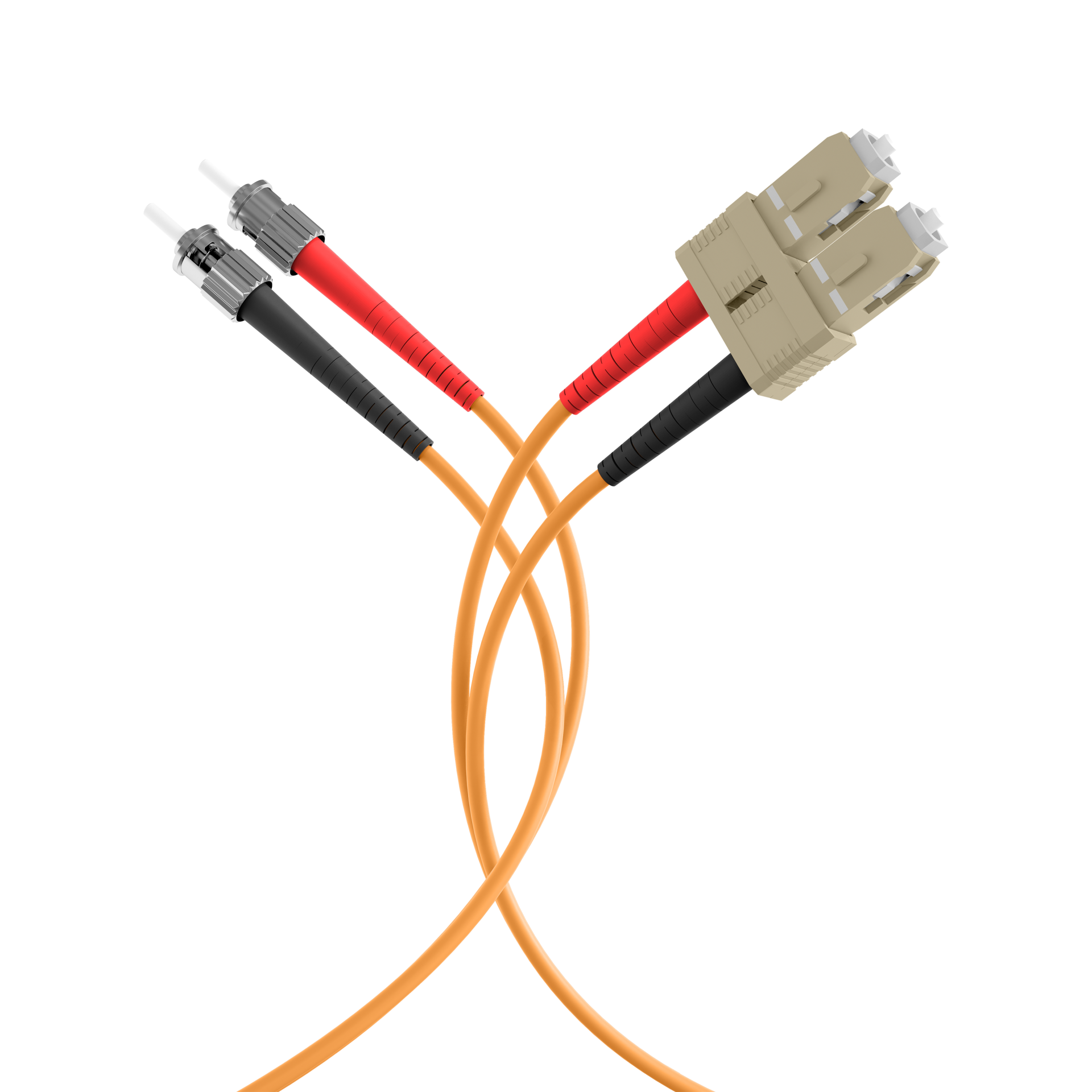 Duplex Patchkabel SC-ST OM1 3m LSZH 3mm orange