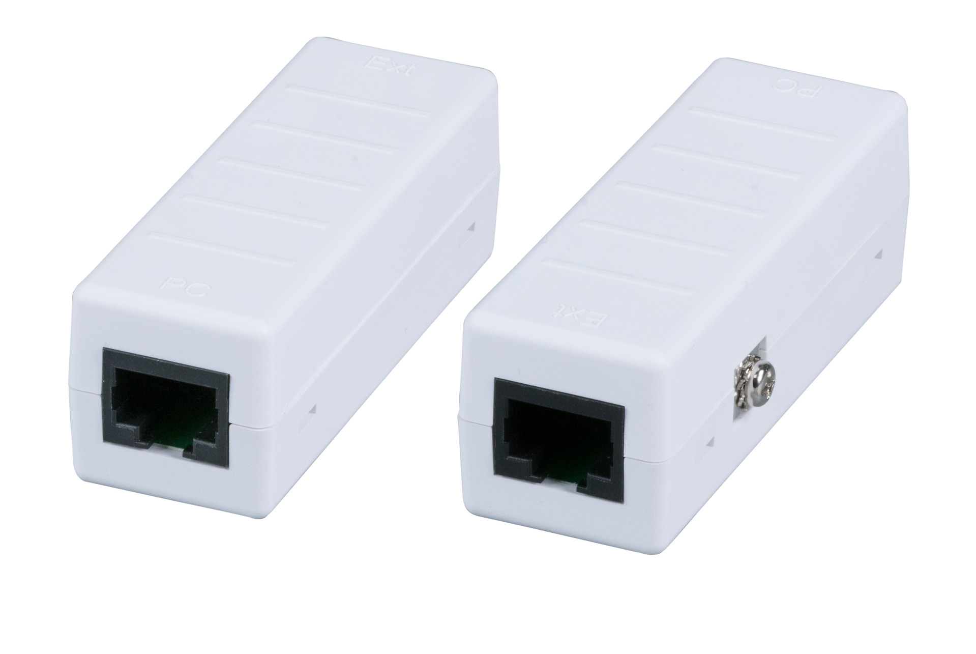 Netzwerk-Isolator Cat.6A für Medizintechnik Stecker/Buchse mit Kabel 0,15m