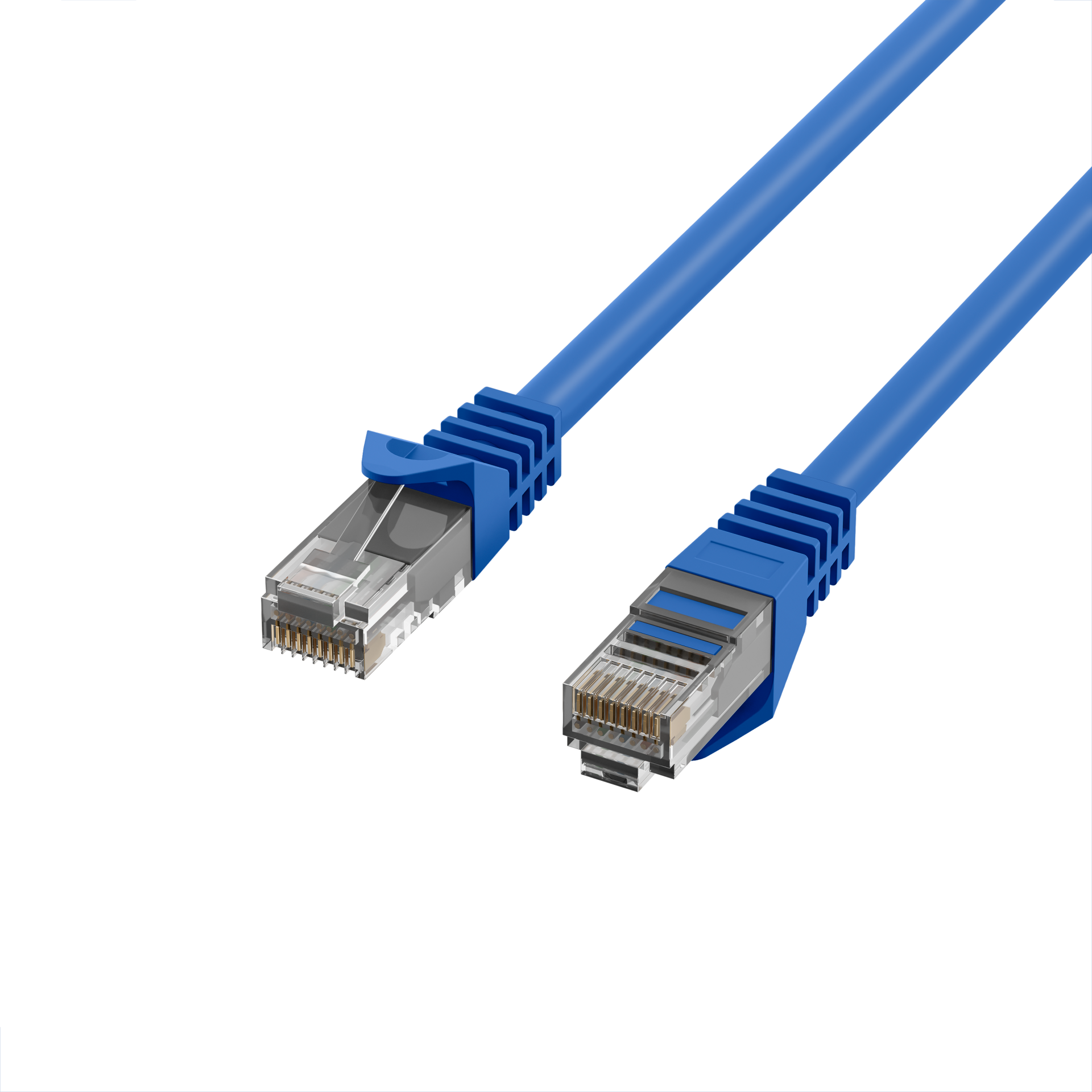 RJ45 Patchkabel Cat.5e U/UTP LSZH  CCA AWG24/7 blau 10m