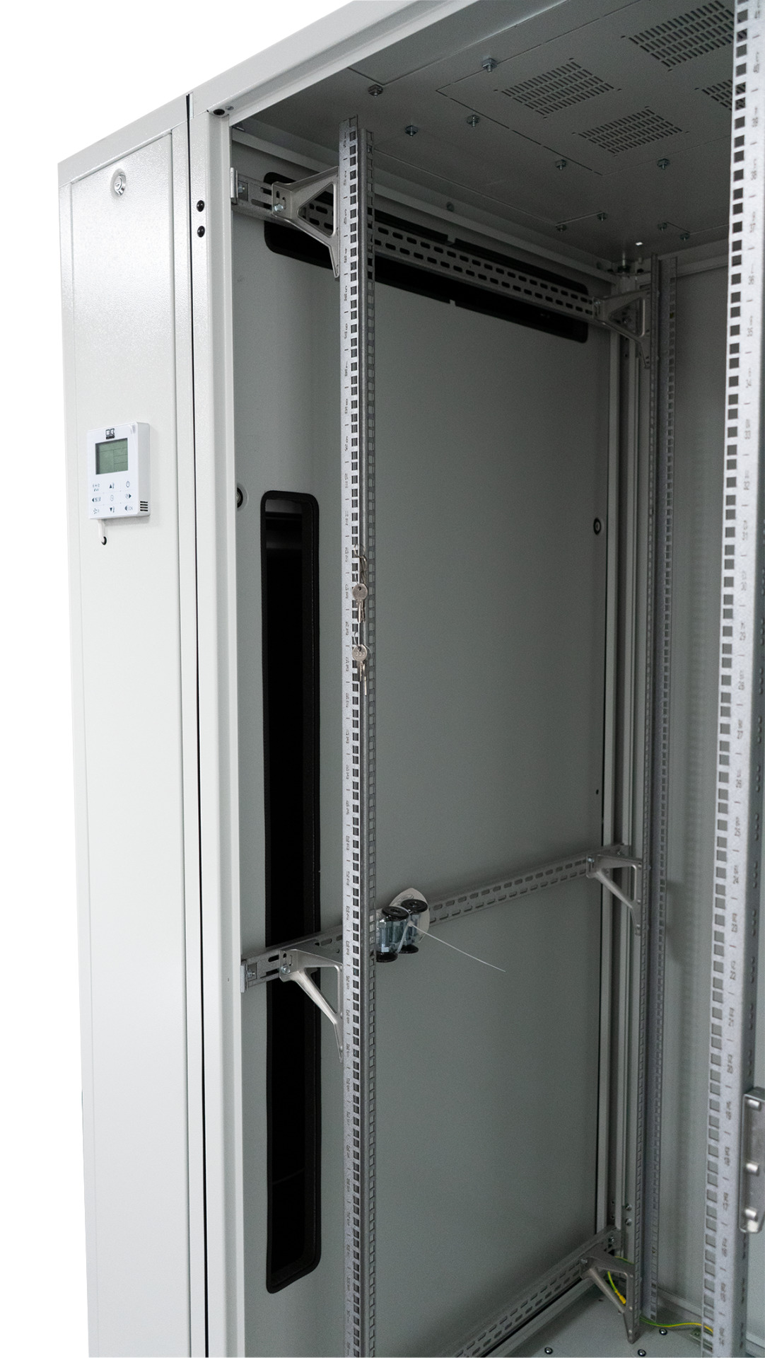 Cabinet 42U + Bay Cooler 3.5 kW, WxD 1100x1000, RAL7035, *Complete Set*