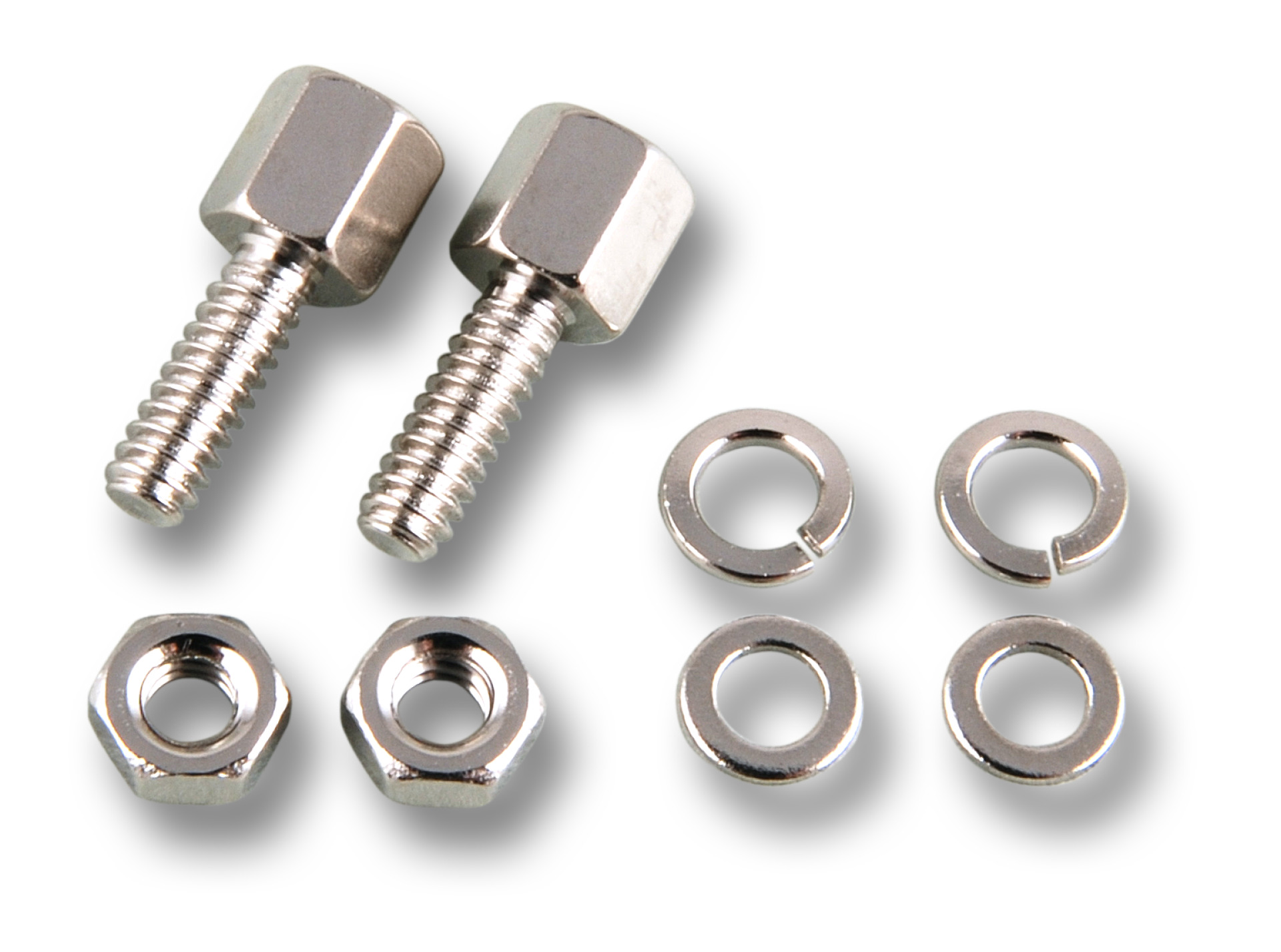 UNC 4-40 Bolt Set with nut, nickel plated
