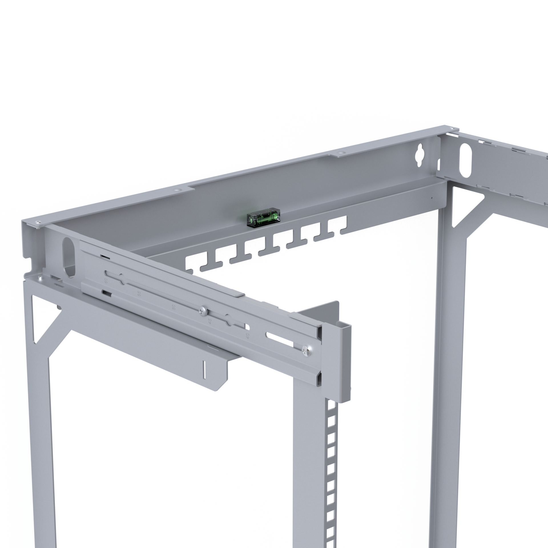 Rückrahmen für X-Rack Wandgehäuse 400-600mm 9HE 600x500mm verzinkt 1/3