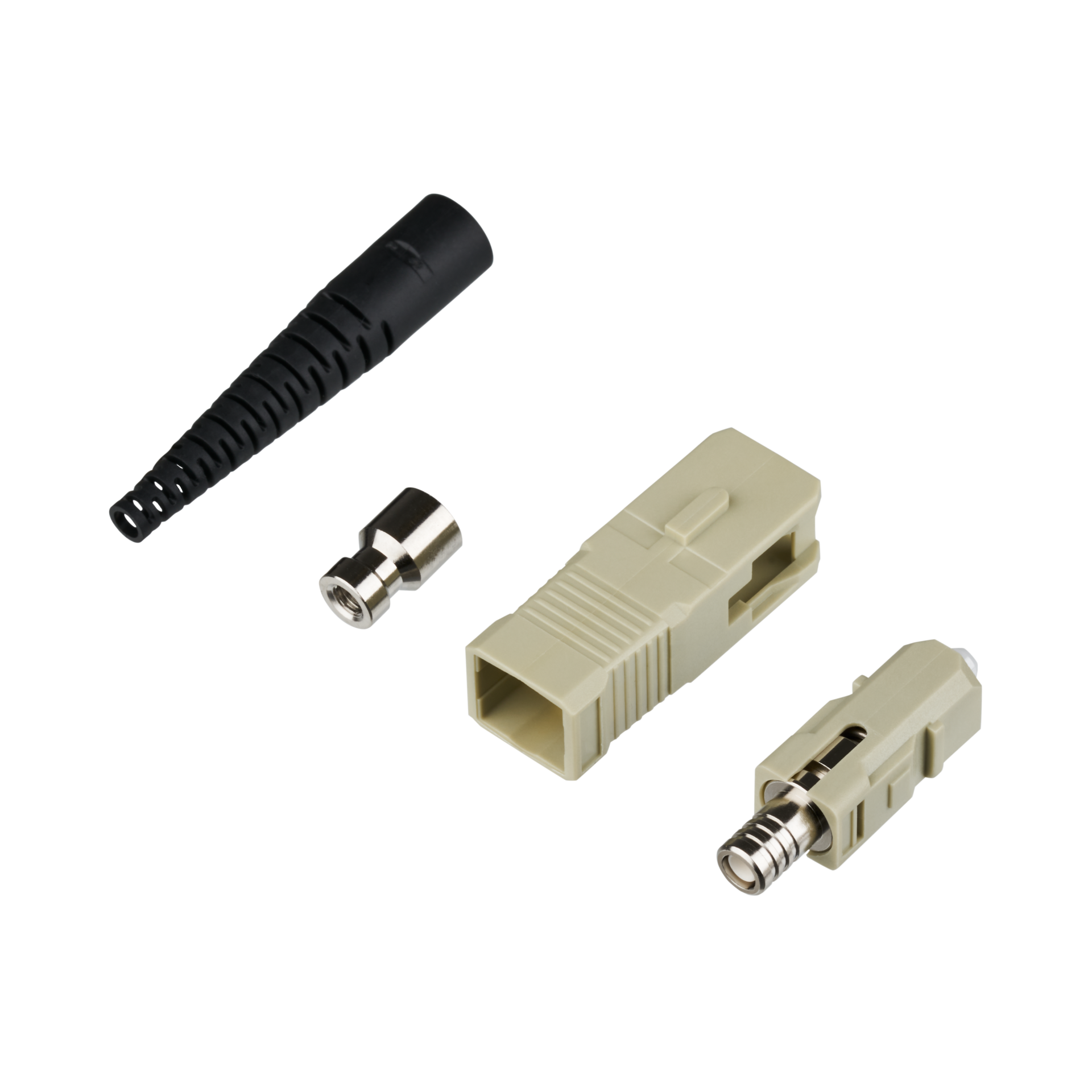 Senko Connector SC MM 2.0mm Connector (beige) Boot (black)