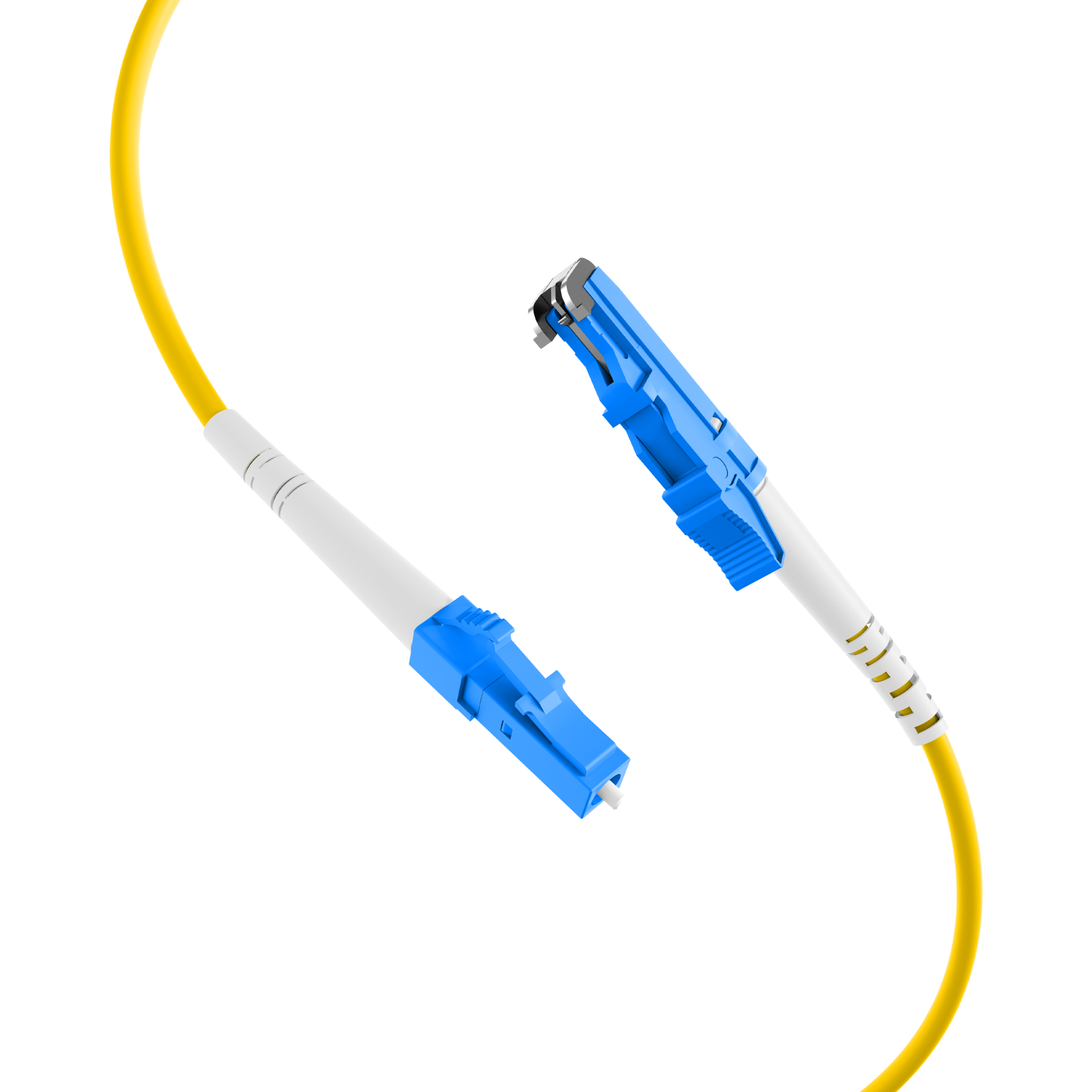 Simplex Fiber Optic Patch Cable E2000®-LC OS2 2m 3,0mm Yellow 9/125µm