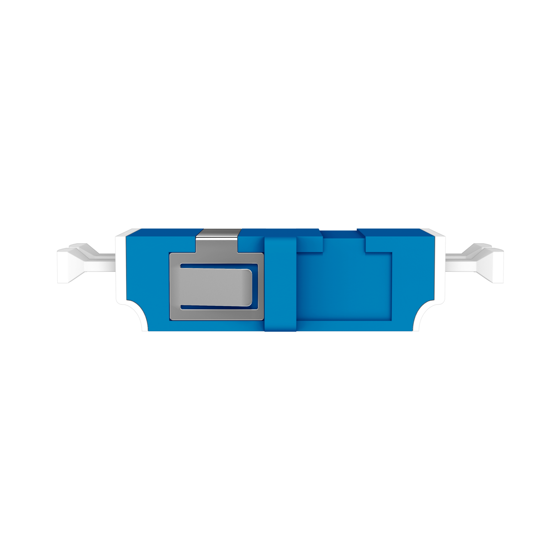 Kupplung LC Duplex OS2 blau flanschlos
