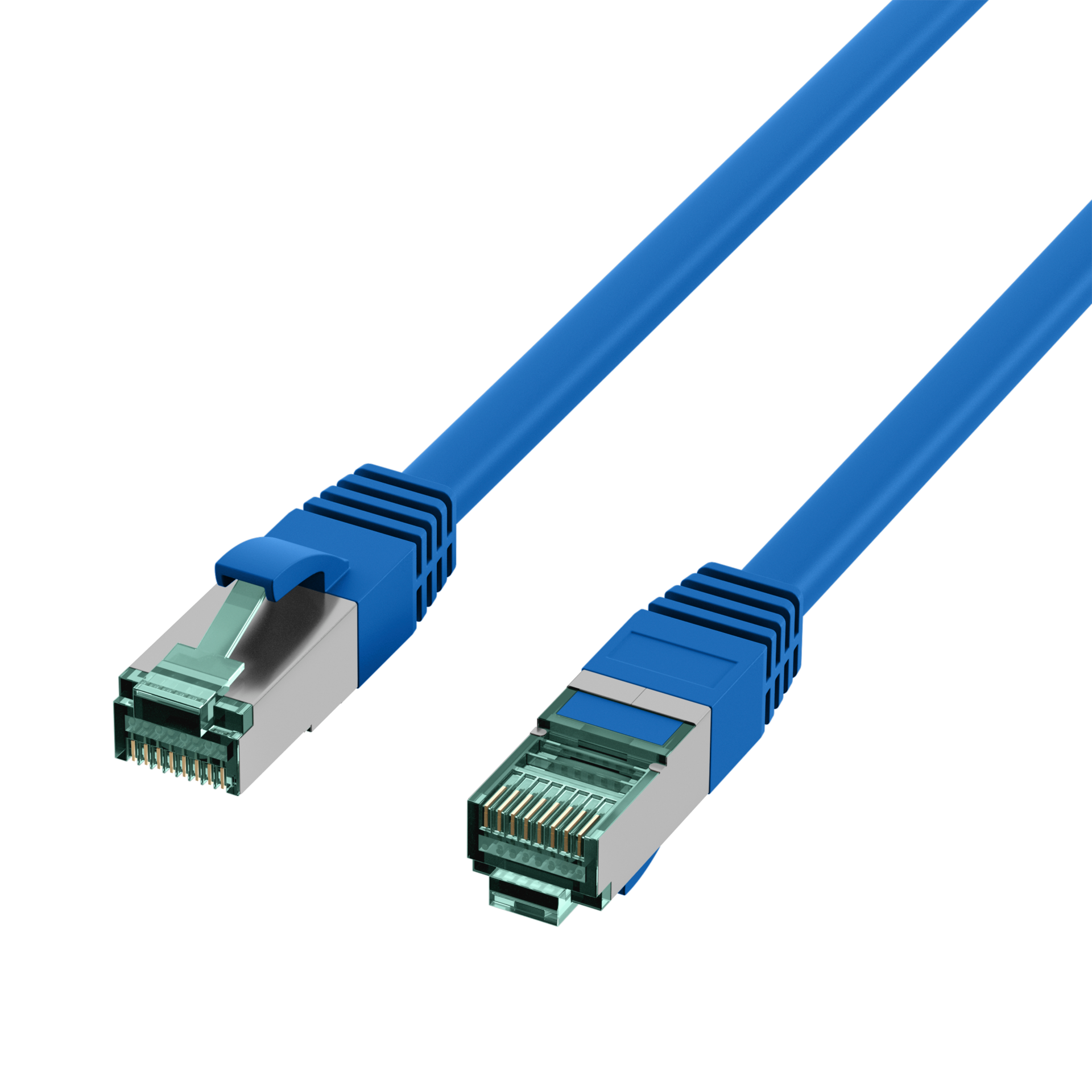 RJ45 Patch Cord Cat.6A S/FTP LSZH blue 15m