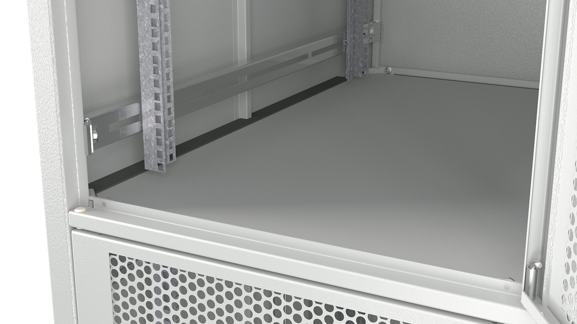 Co-Location Rack PRO, 1 x 42HE, 800x800 mm, F+R 1-tlg. perforiert, RAL9005