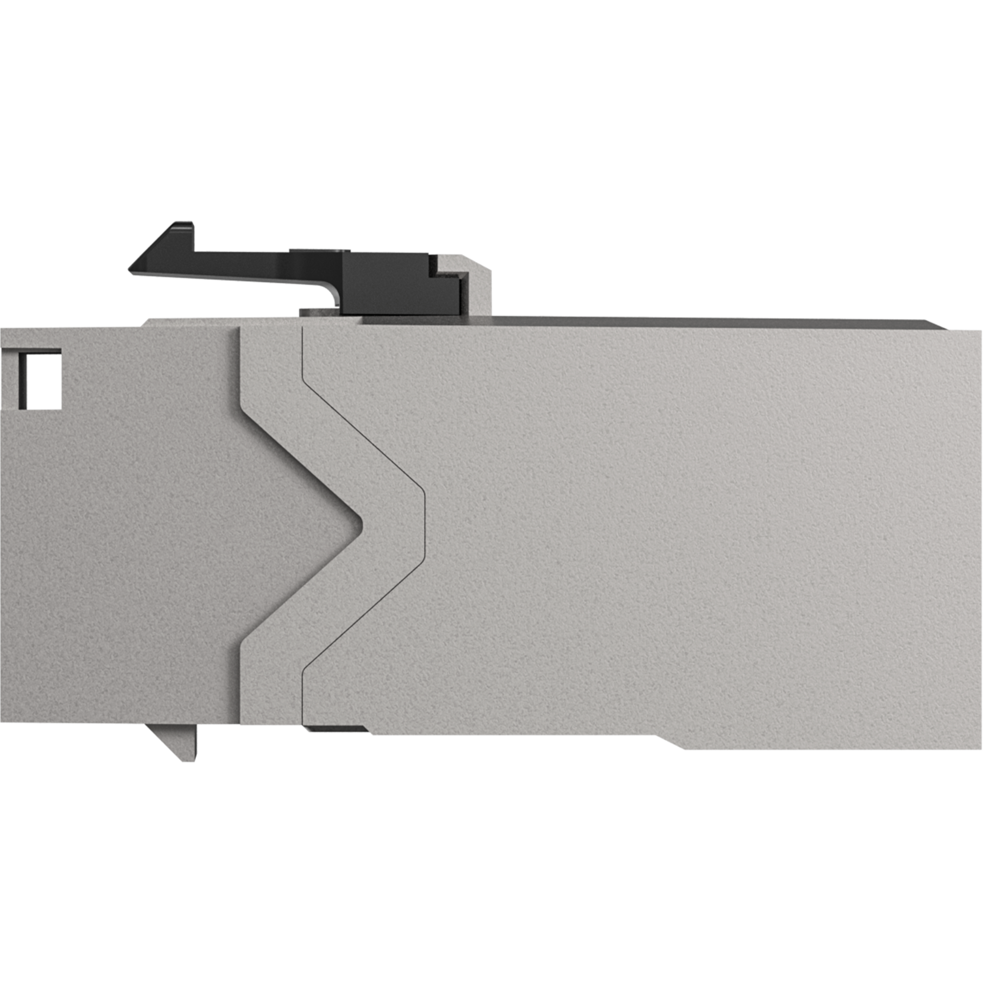 Keystone Einbauadapter RJ45 STP, Cat.6A, 90° Anschluß, Zinkdruckguß T=40mm