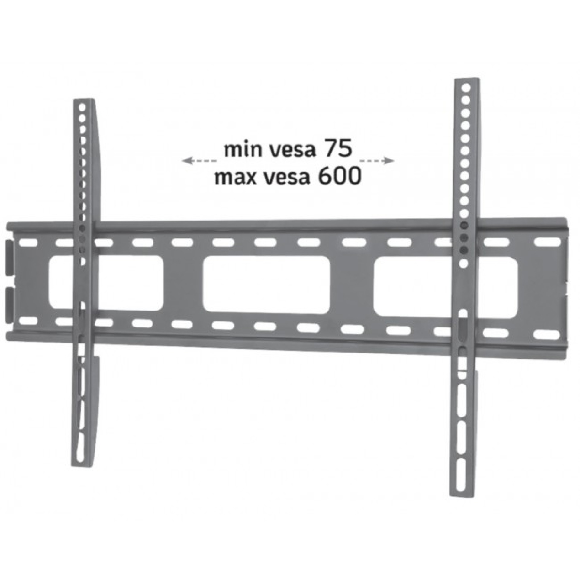 Wandhalterung für LCD TV LED 40"-65" ,Ultra slim fix, schwarz, Wandabstand 22