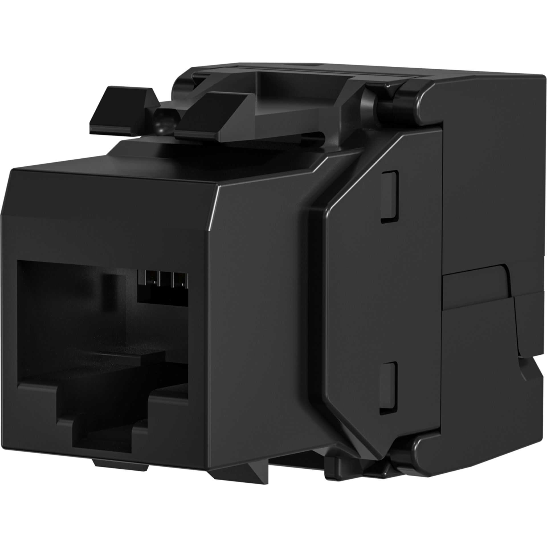 RJ45 Keystone UTP, Cat.6, component certified, black