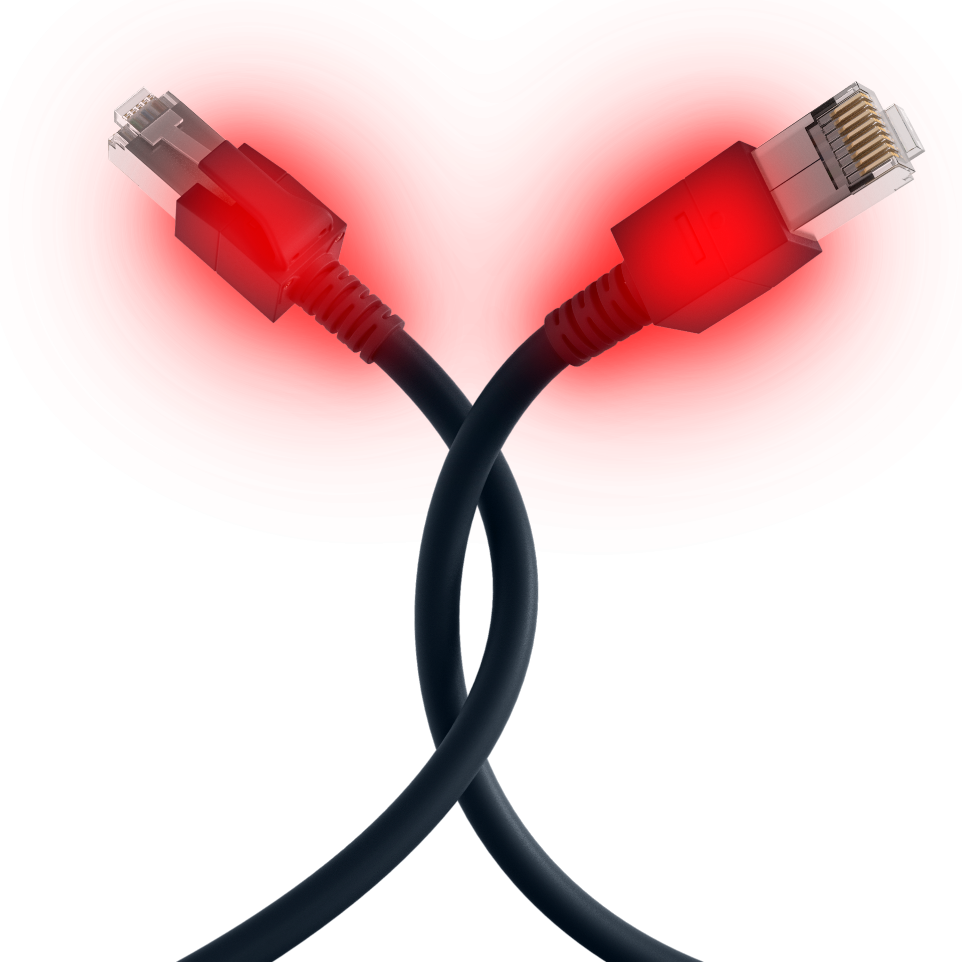 RJ45 Patch Cord Cat.6A S/FTP FRNC VC LED black 15m