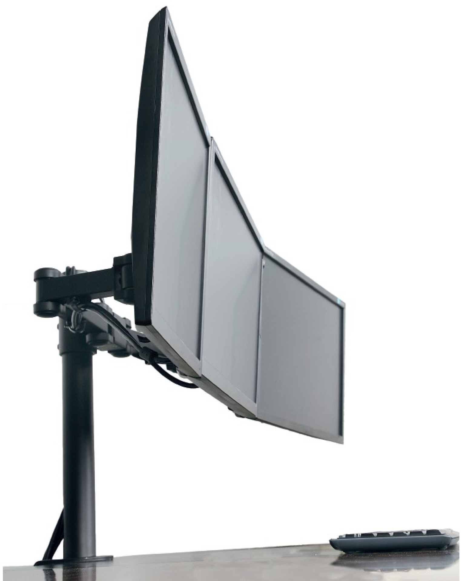 Schreibtischhalterung für 3 LCD TV LED 13"-24", mit Klemme