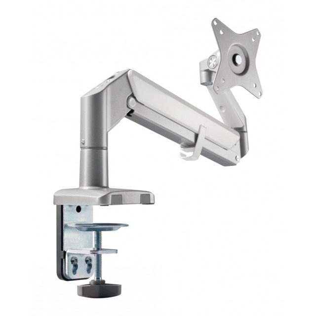 Schreibtischhalterung für 1 LCD TV LED 17-32'', Klemme, Gasfeder, weiß