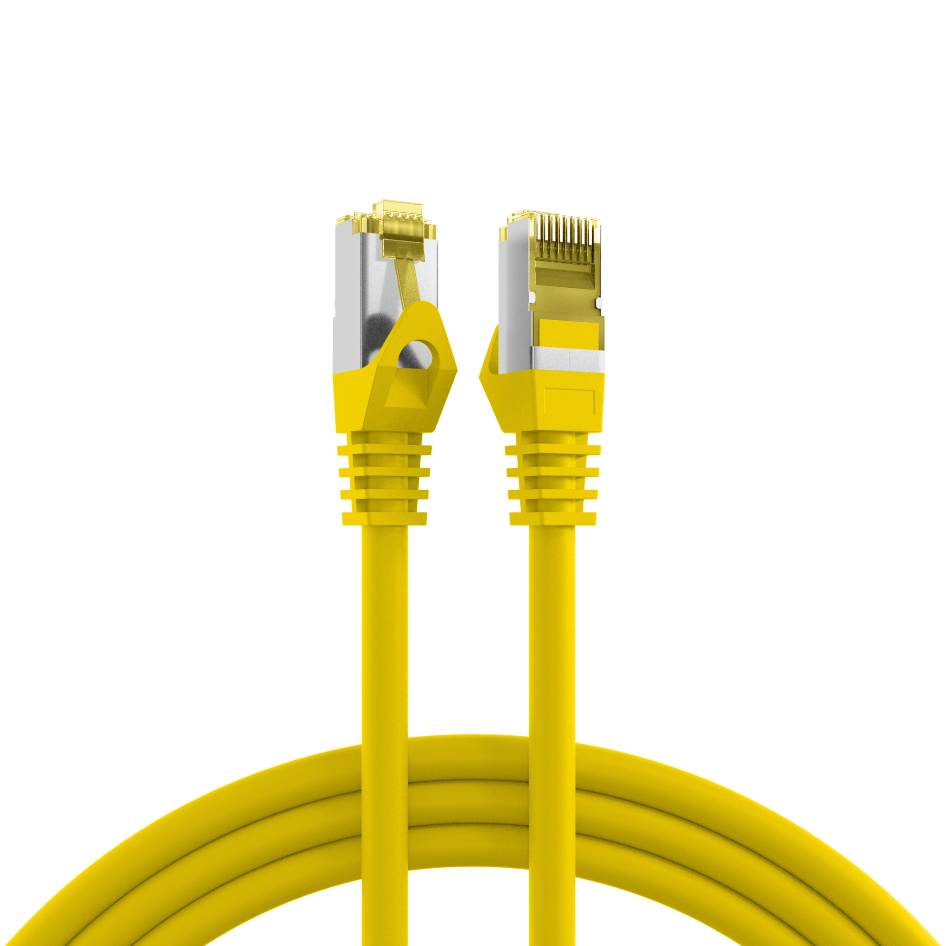 RJ45 Patch Cord Cat.6A S/FTP LSZH Cat.7 raw cable yellow 10m