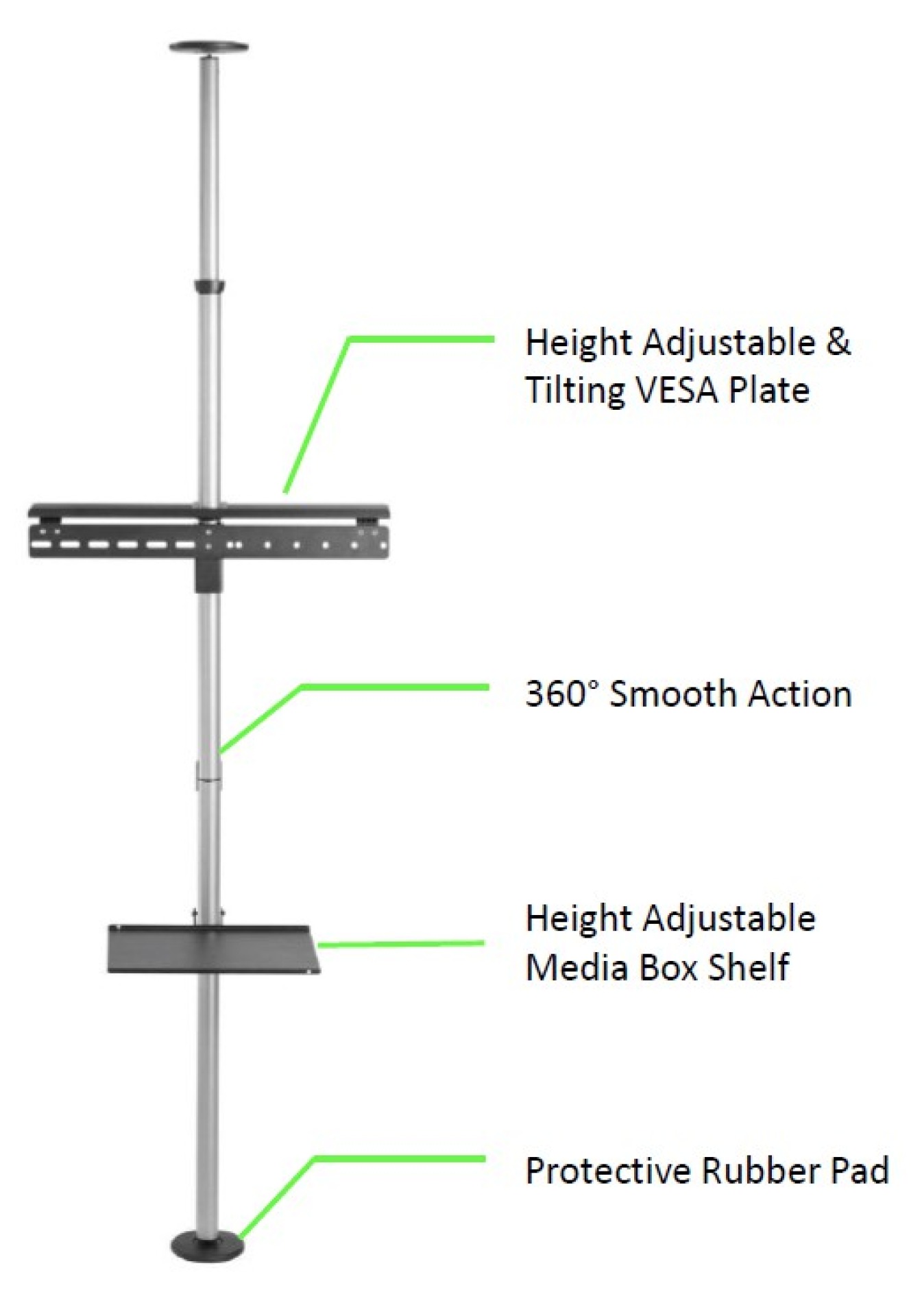 Floor/Ceiling TV Mount for 37-70" TVs